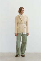 Bernadette brushed wool-blend blazer