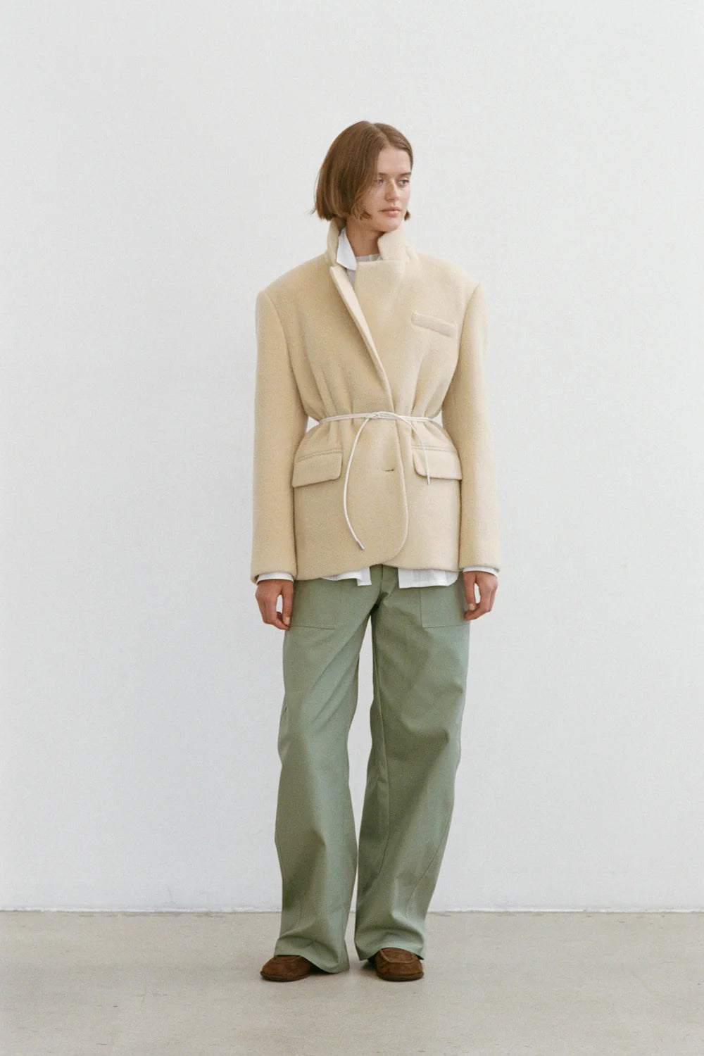 Bernadette brushed wool-blend blazer