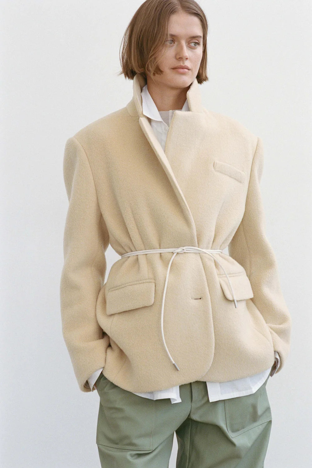 Bernadette brushed wool-blend blazer