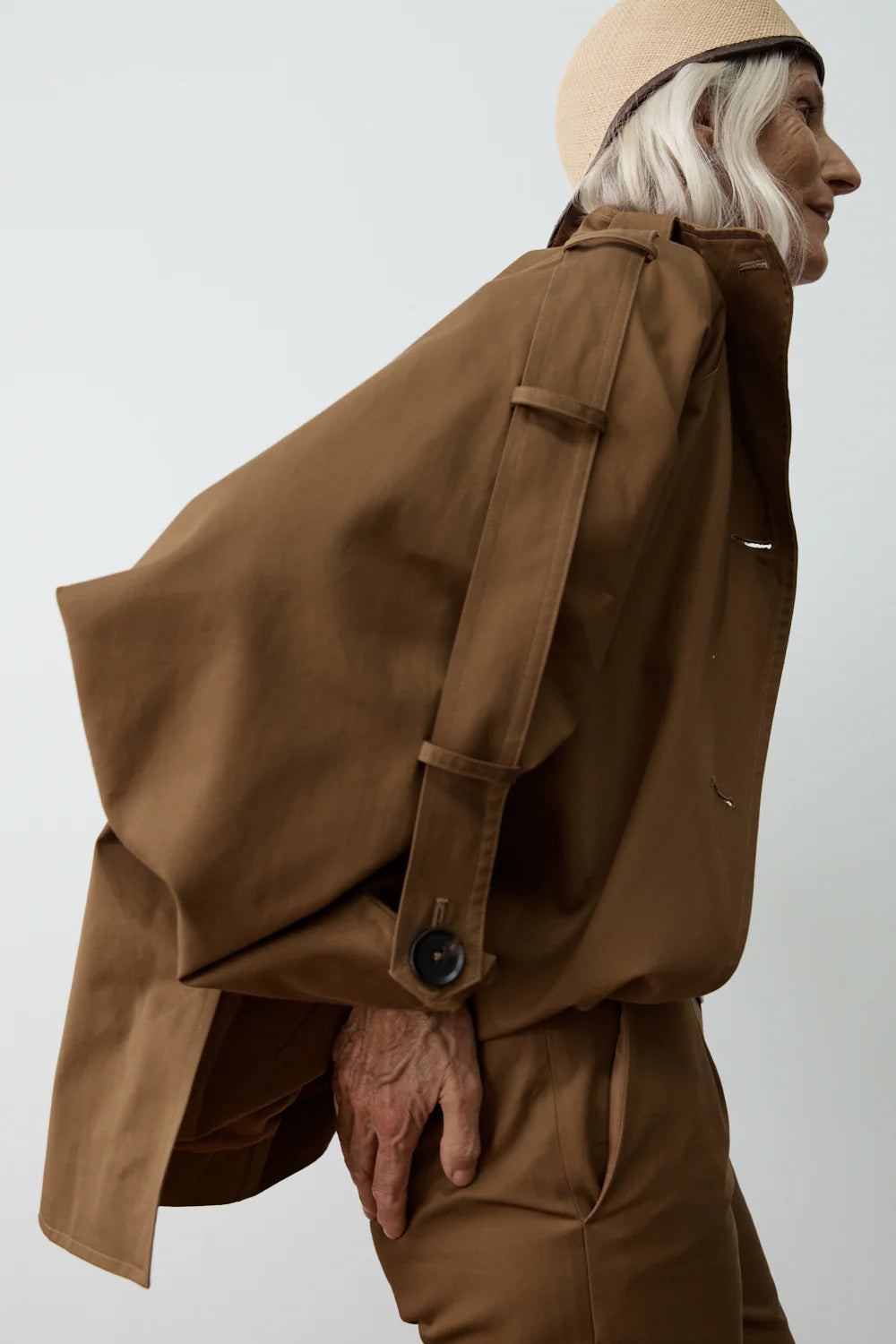 Sara cotton-gabardine trench jacket