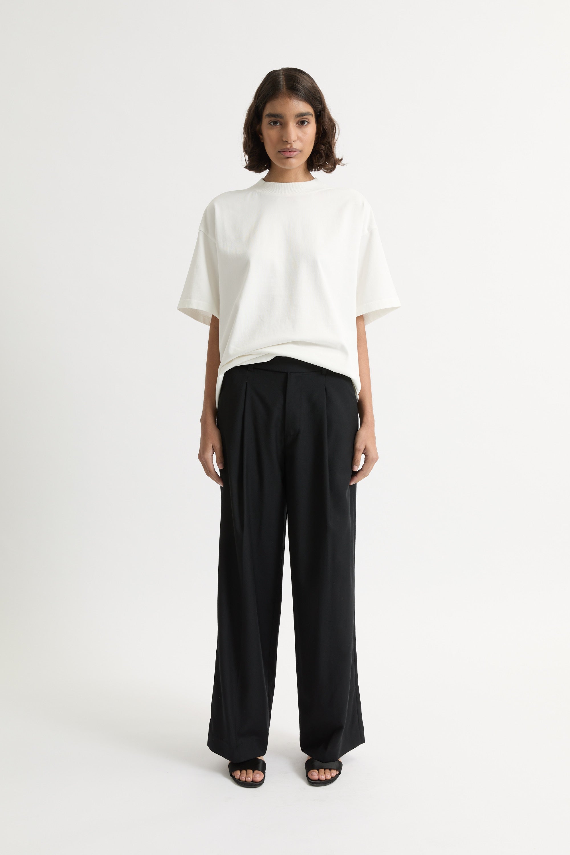 Ila merino wool straight-leg trousers