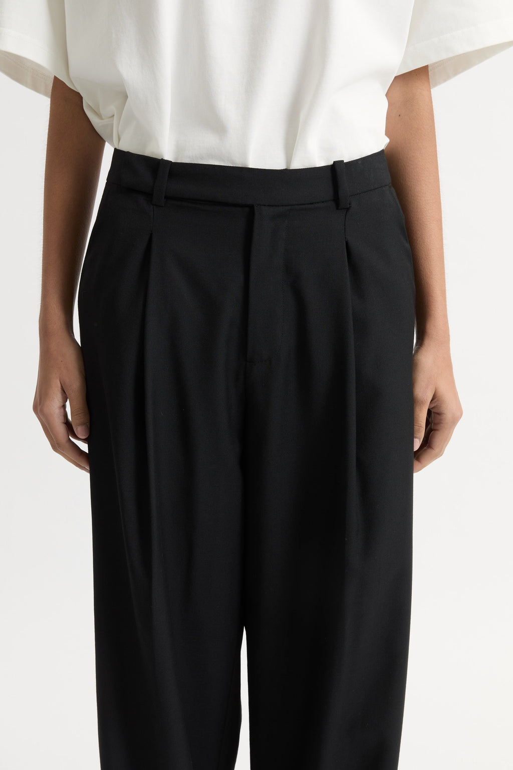 Ila merino wool straight-leg trousers