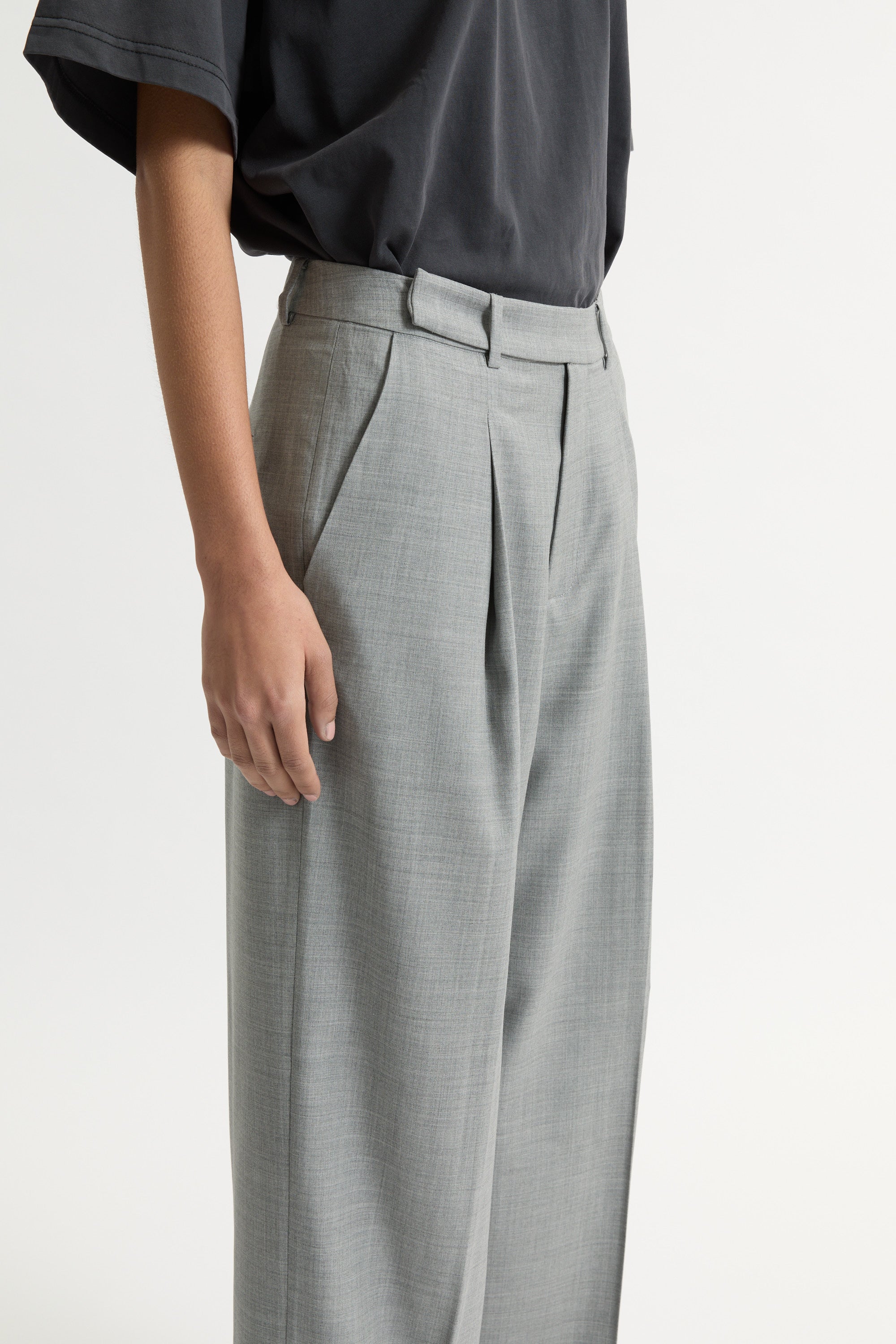 Ila merino wool straight-leg trousers