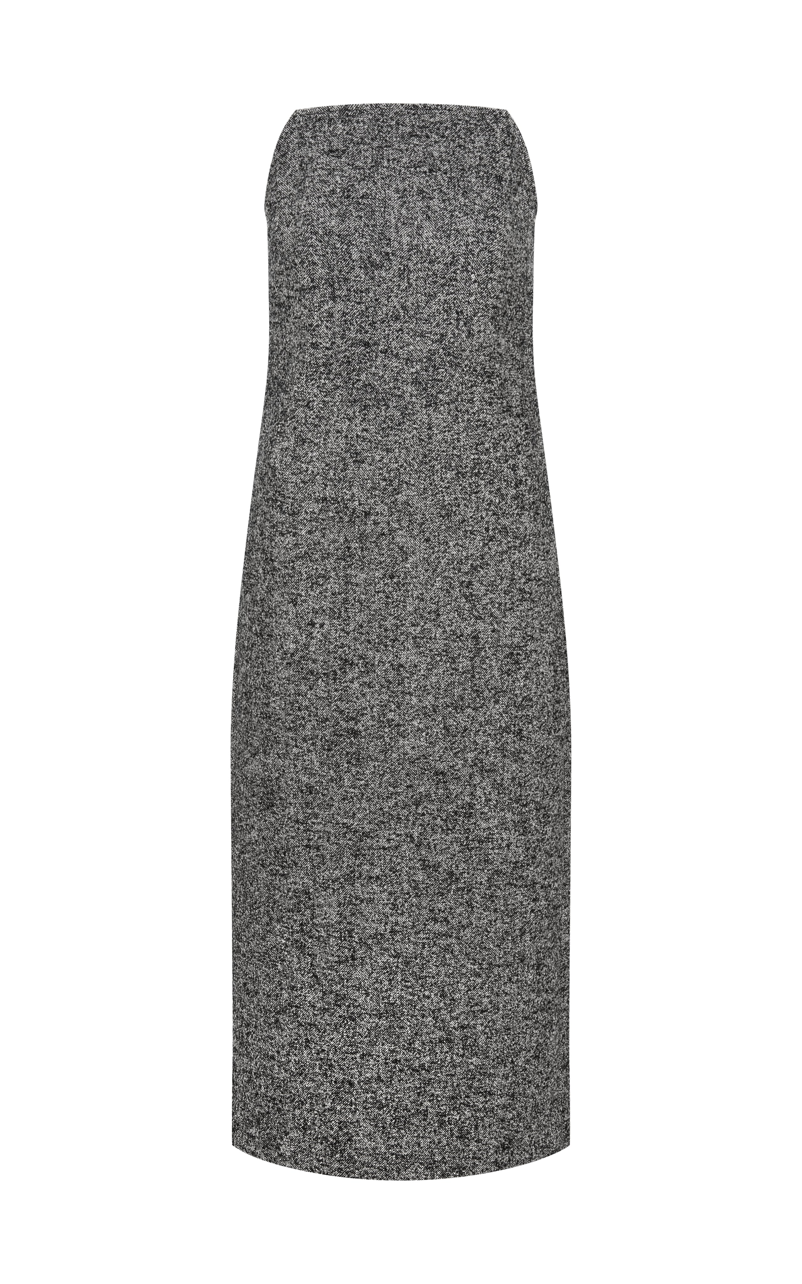 Harris Tapper Andree herringbone wool-blend midi dress