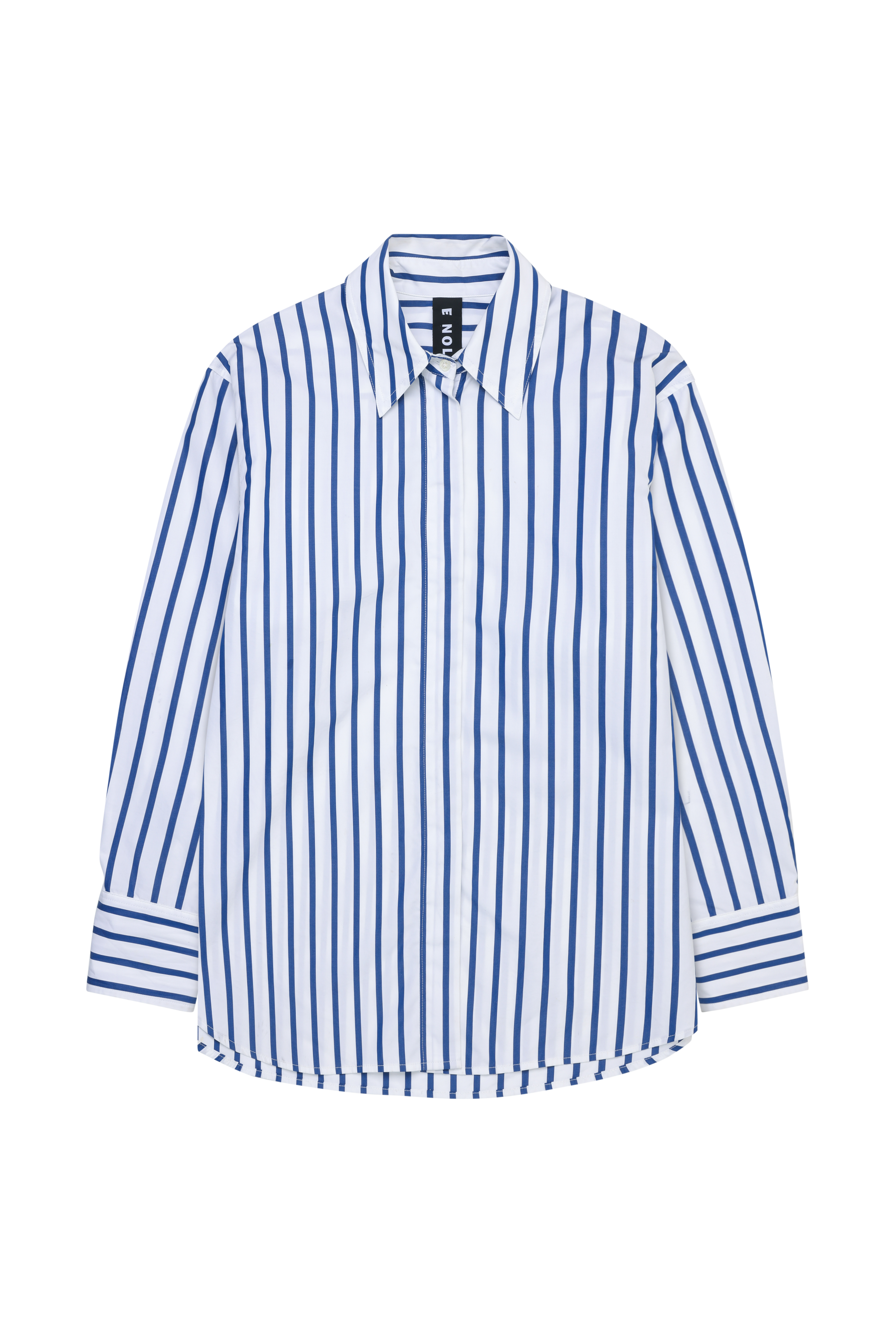 Striped oversized cotton-poplin shirt