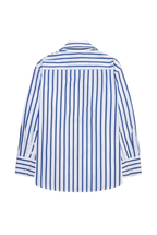Striped oversized cotton-poplin shirt