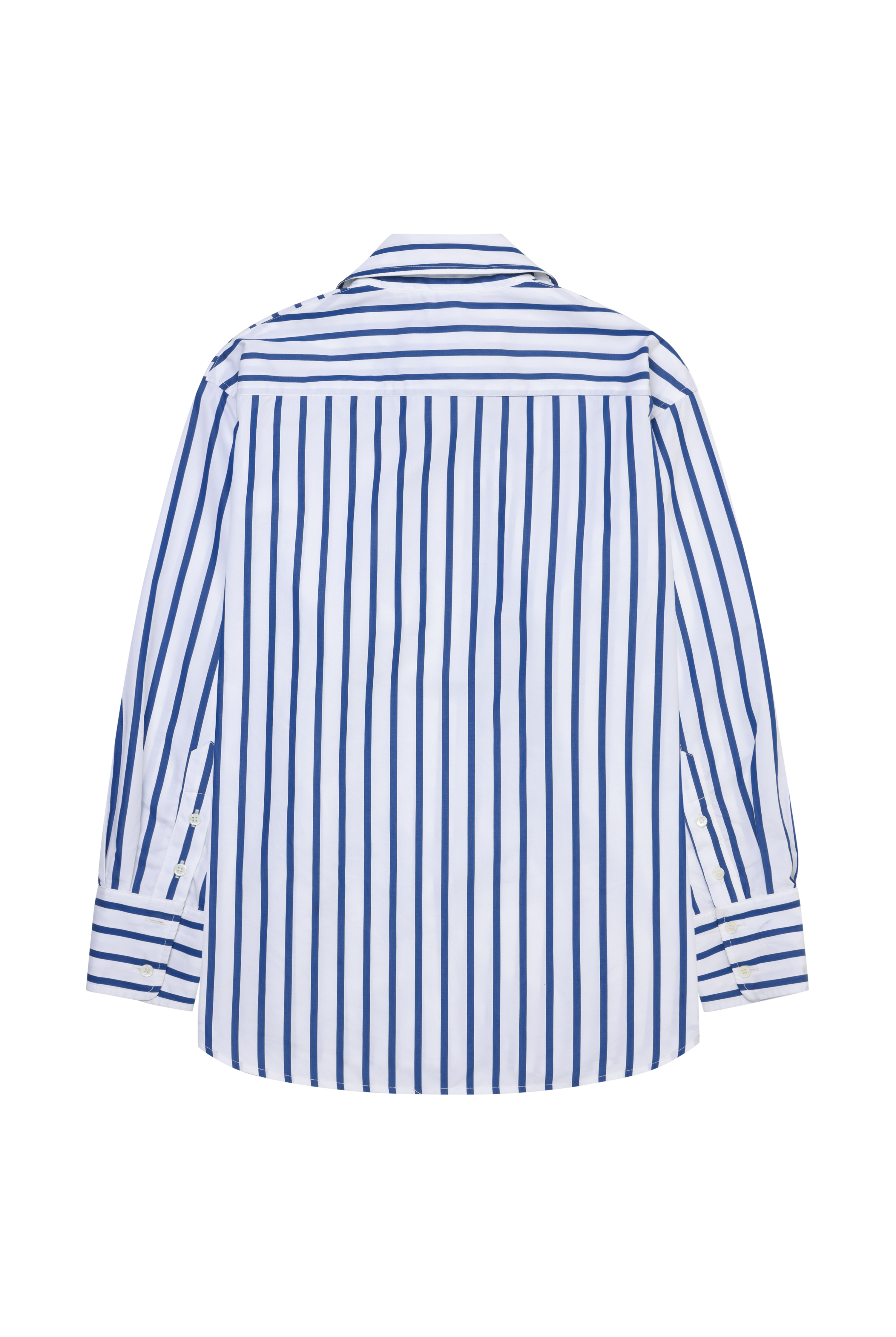 Striped oversized cotton-poplin shirt