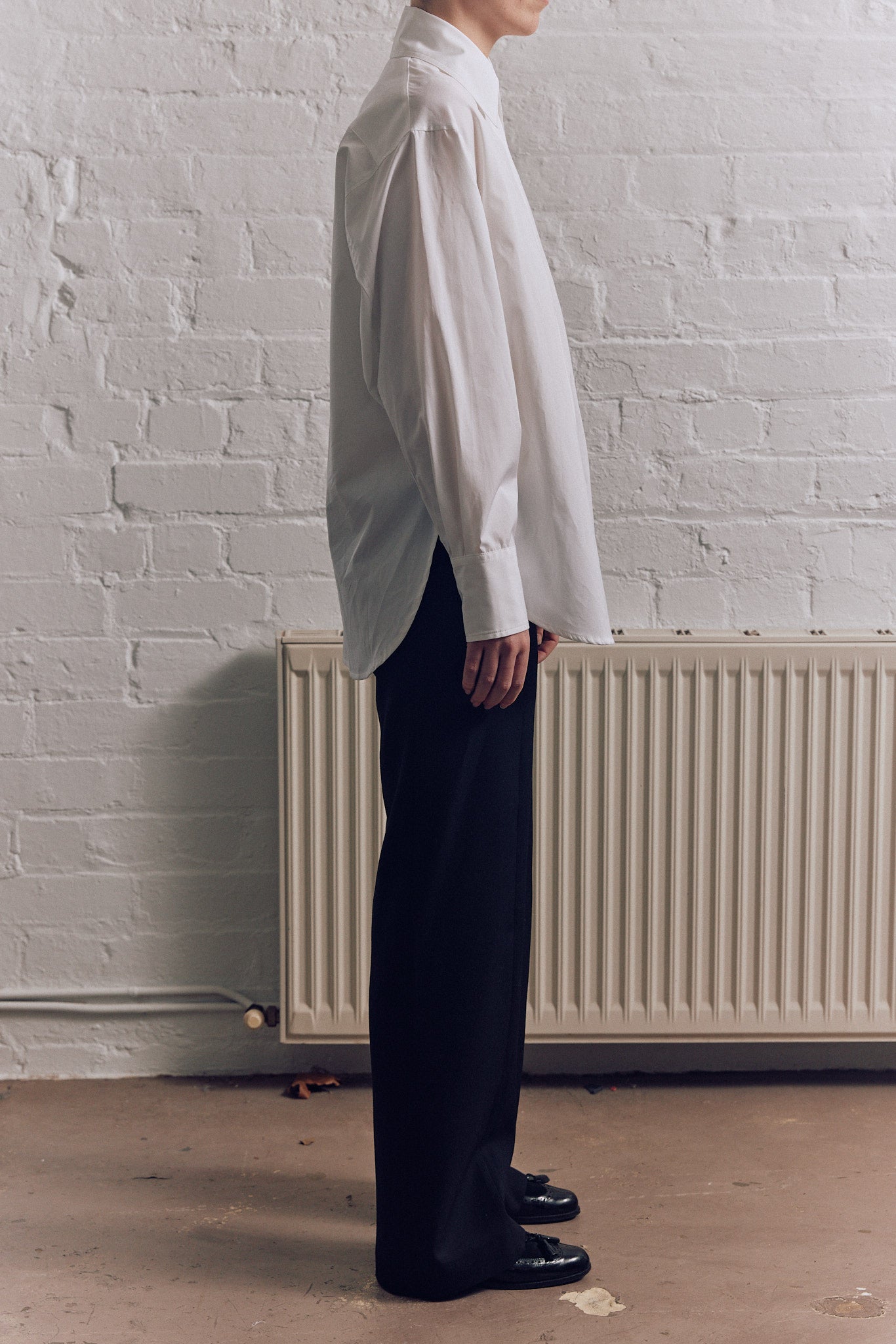 Oversized cotton-poplin shirt