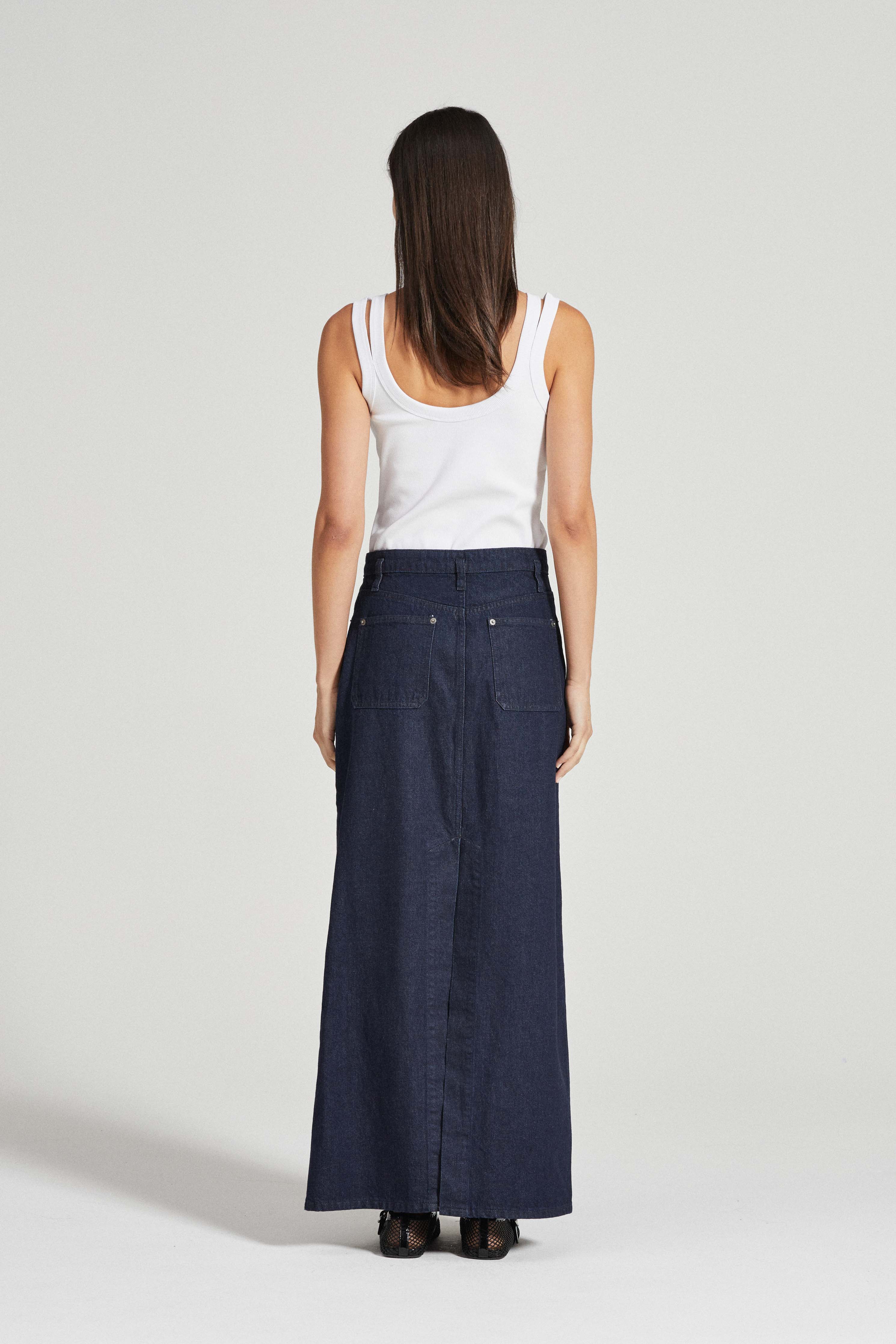 Felicity denim maxi skirt