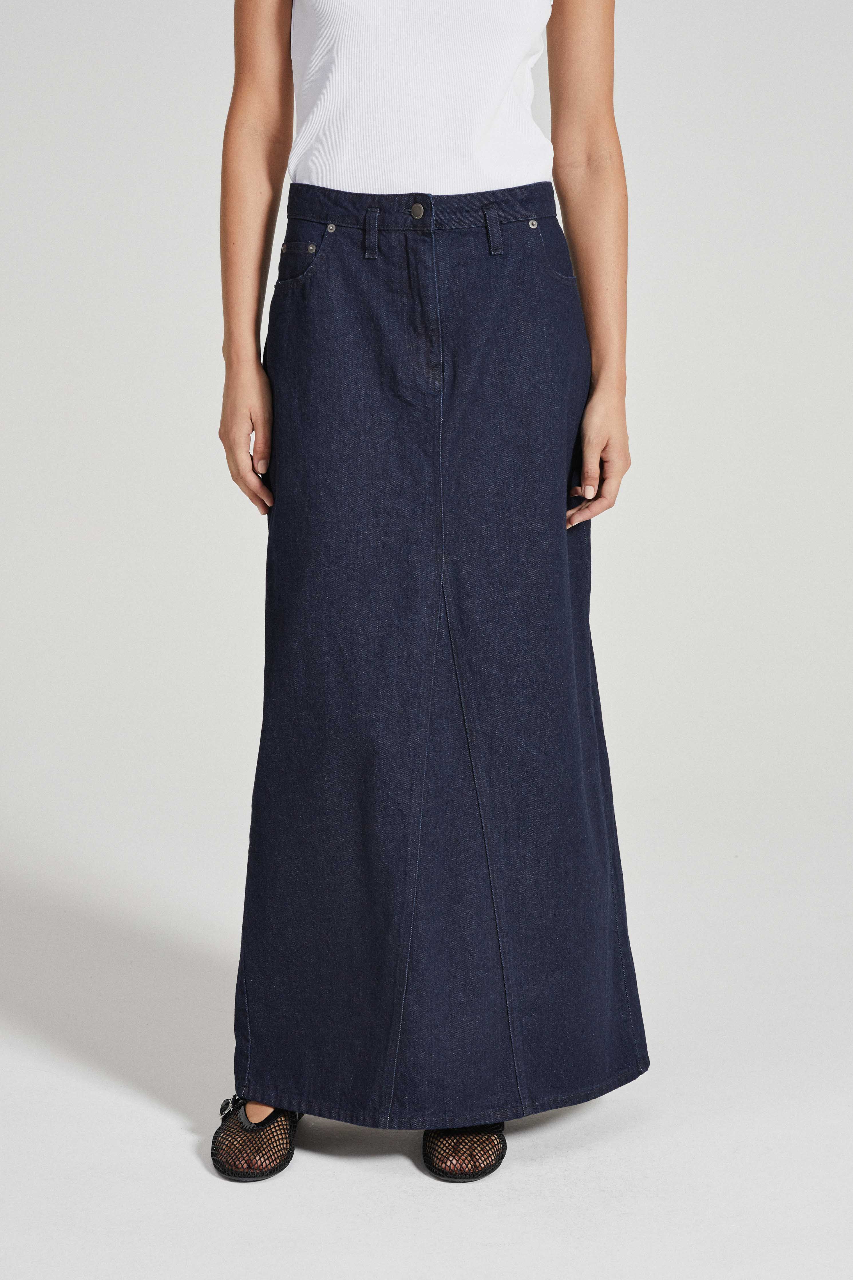 Felicity denim maxi skirt