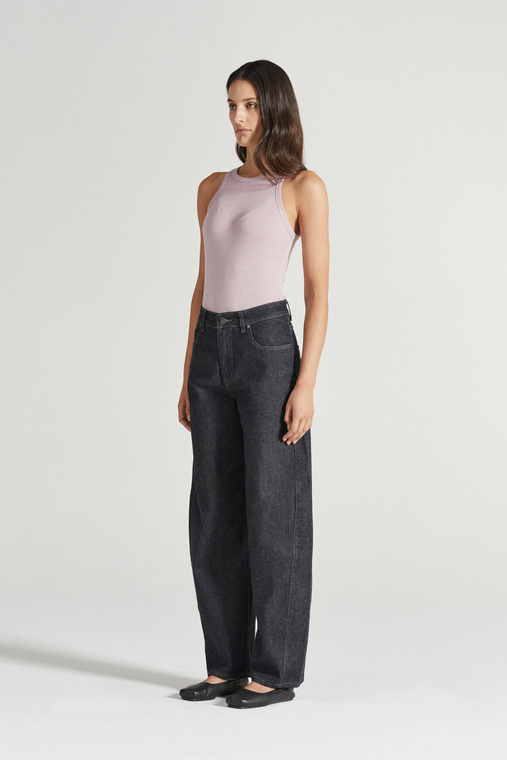 Emery high-rise barrel-leg jeans