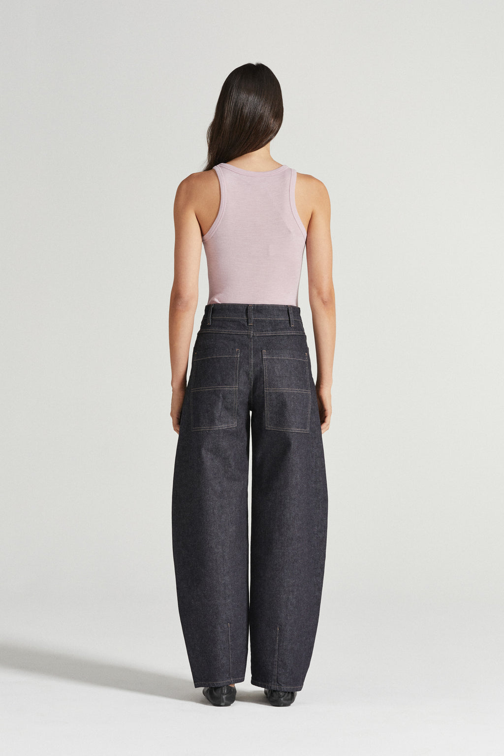 Emery high-rise barrel-leg jeans