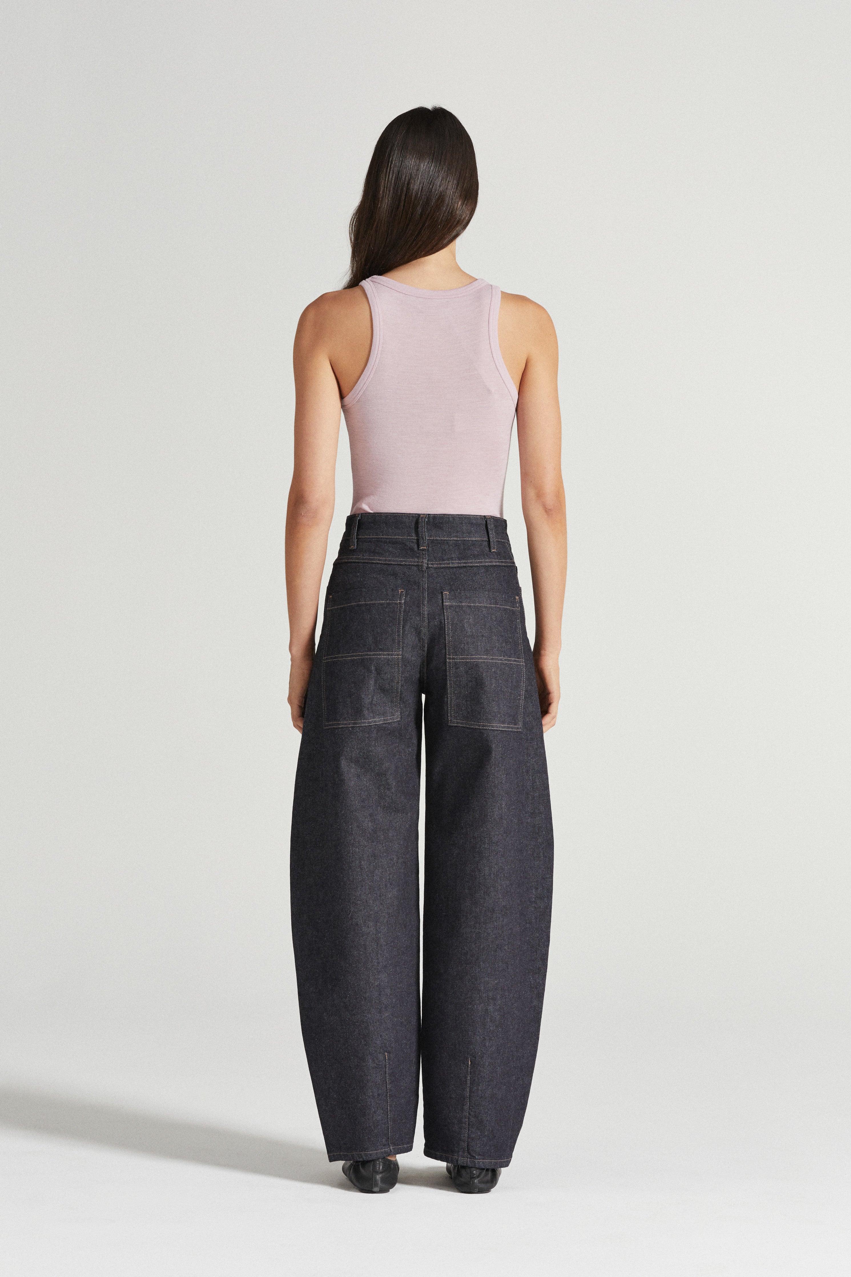 Emery high-rise barrel-leg jeans