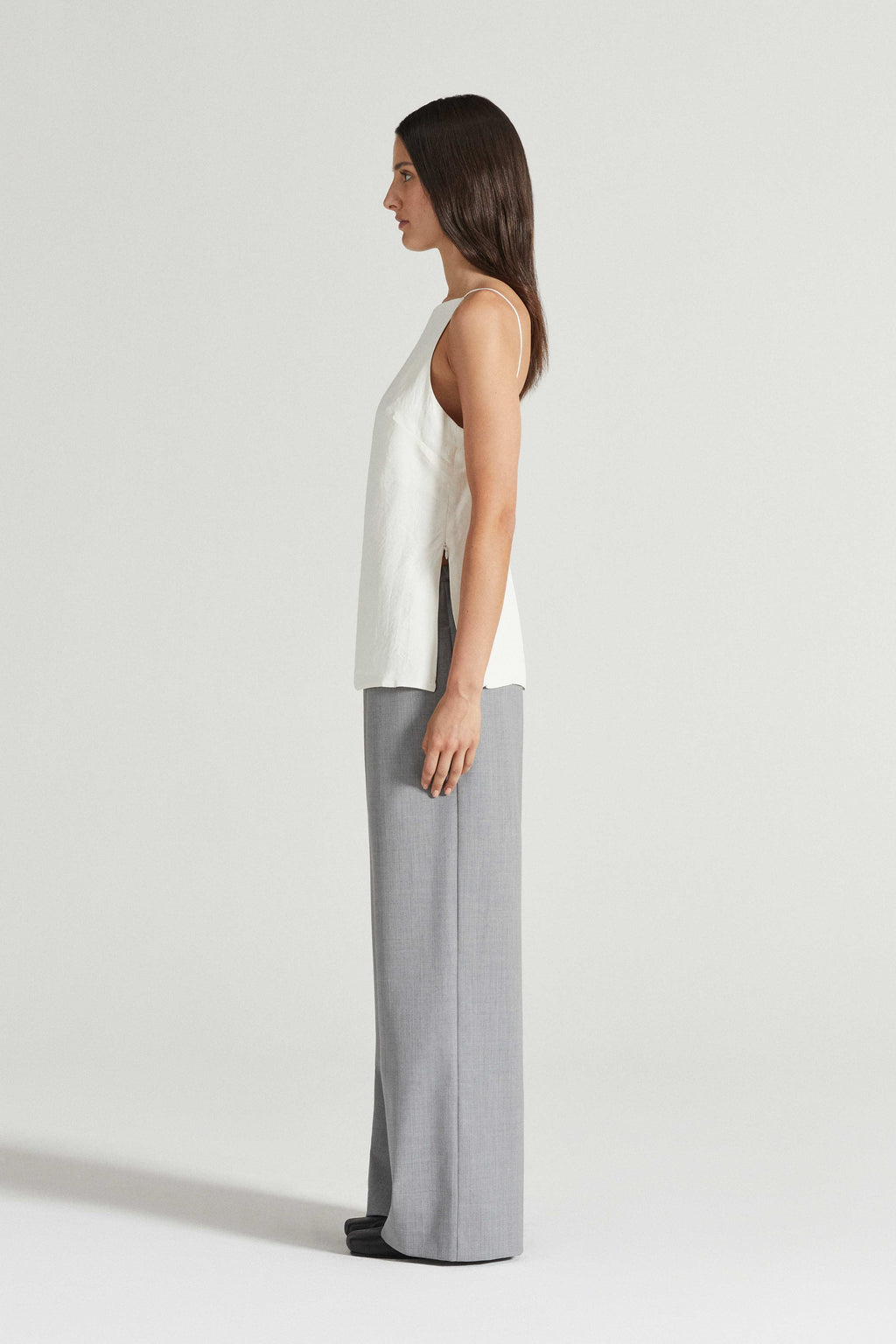 Lila crinkled-satin top