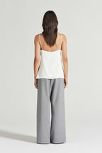 Lila crinkled-satin top