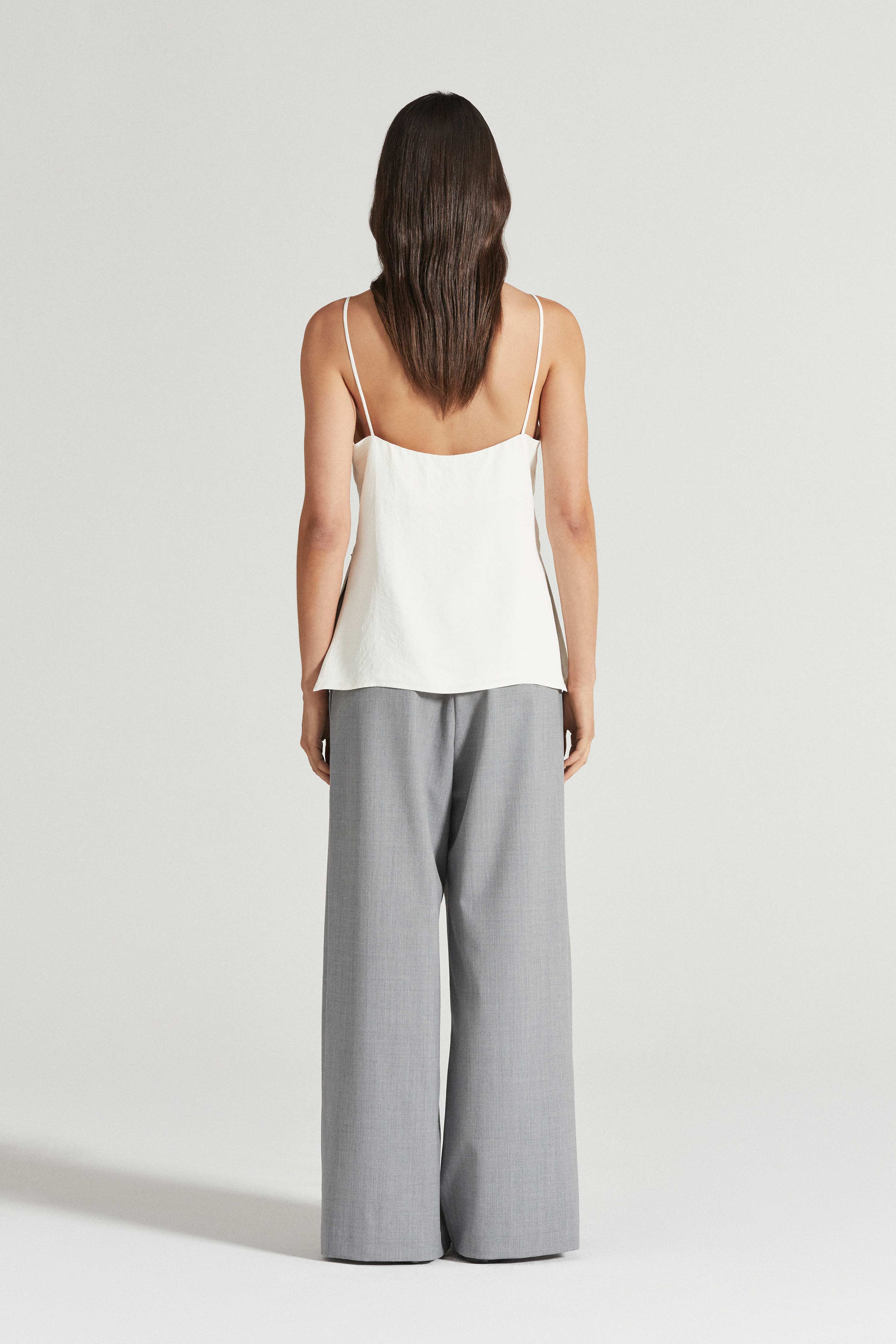 Lila crinkled-satin top