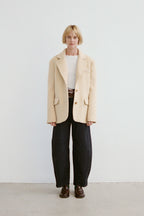 Bernadette brushed wool-blend blazer