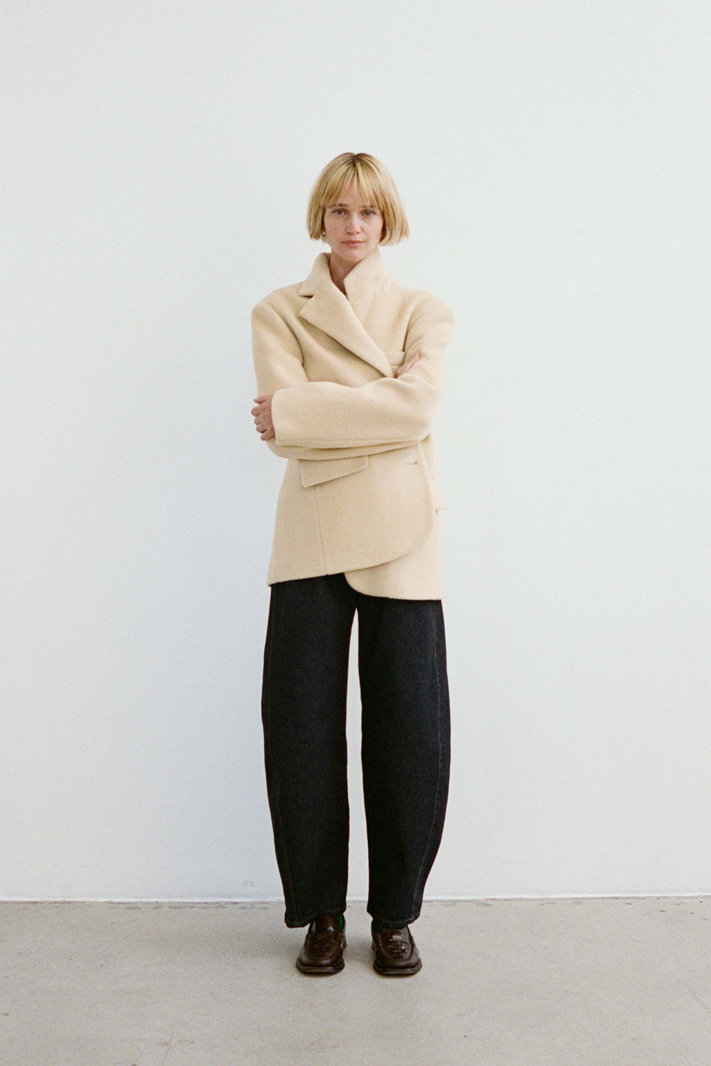 Bernadette brushed wool-blend blazer