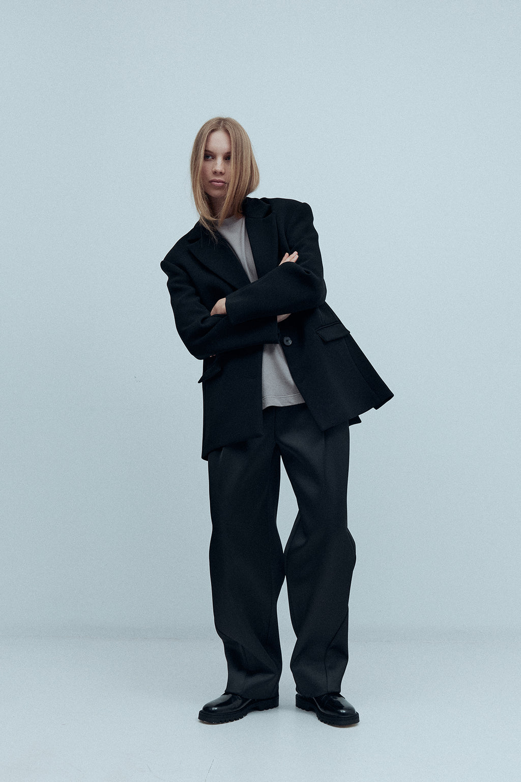 Harris Tapper Abel duchesse stretch-satin straight-leg pants