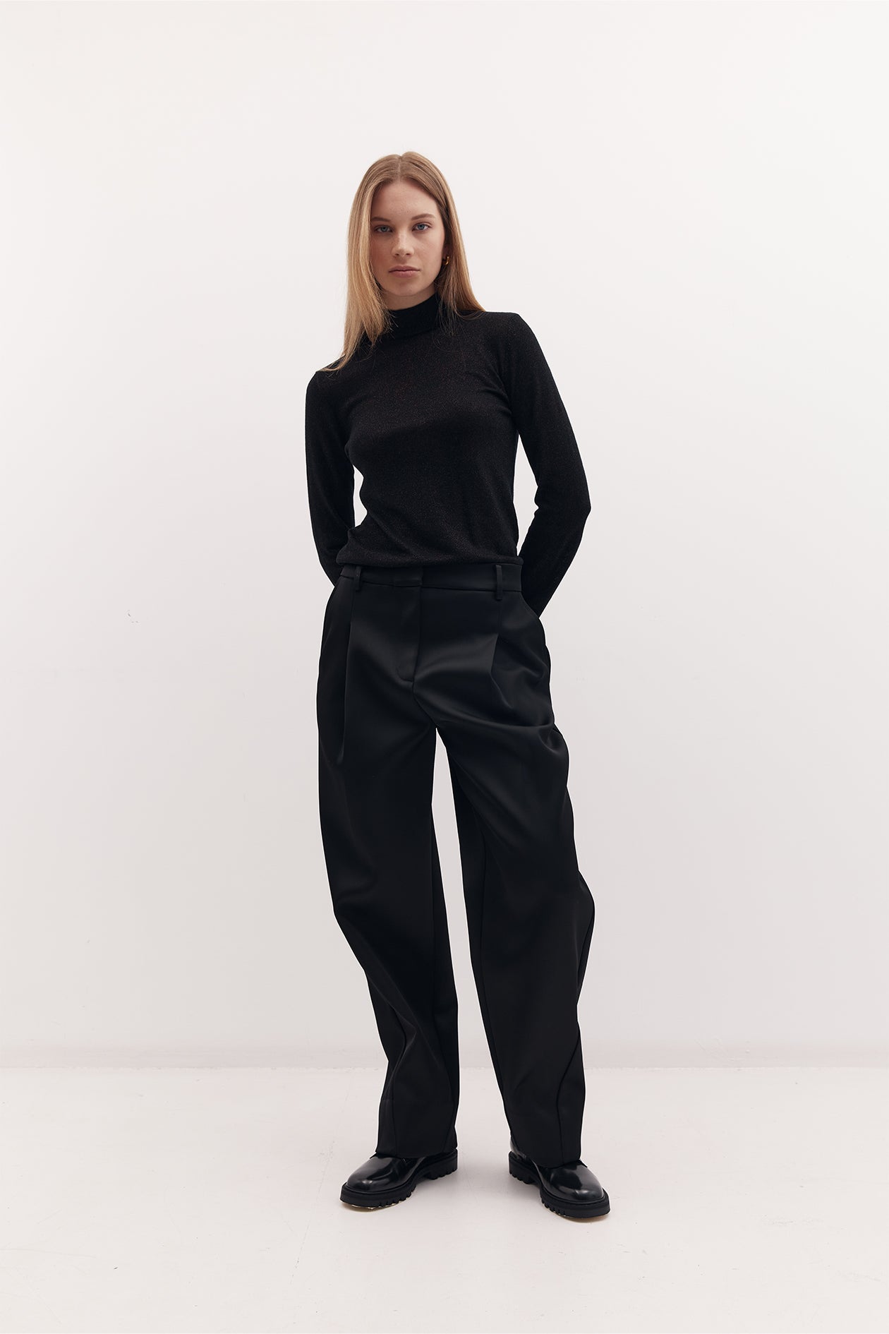 Harris Tapper Abel duchesse stretch-satin straight-leg pants