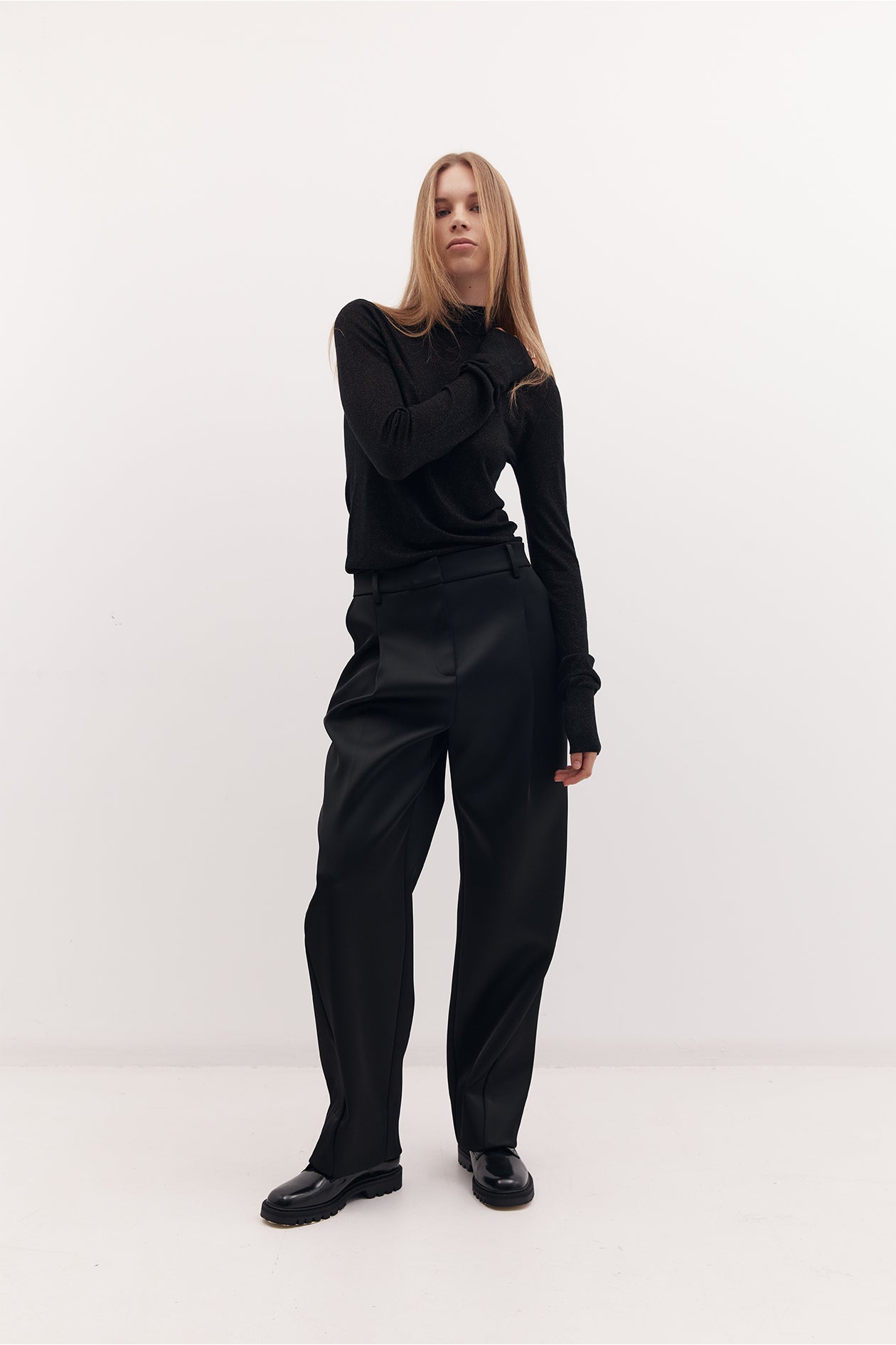 Harris Tapper Abel duchesse stretch-satin straight-leg pants