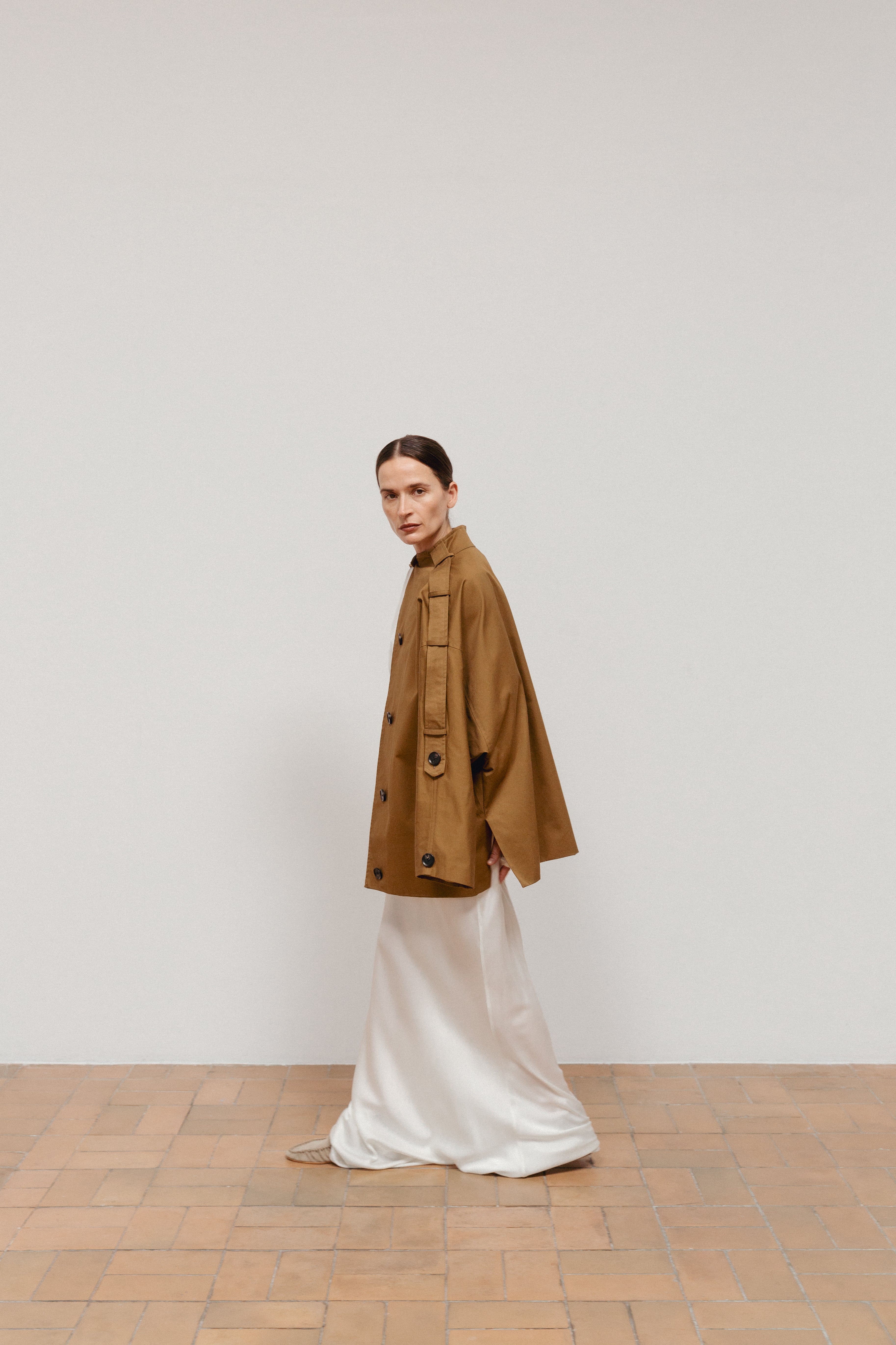 Sara cotton-gabardine trench jacket