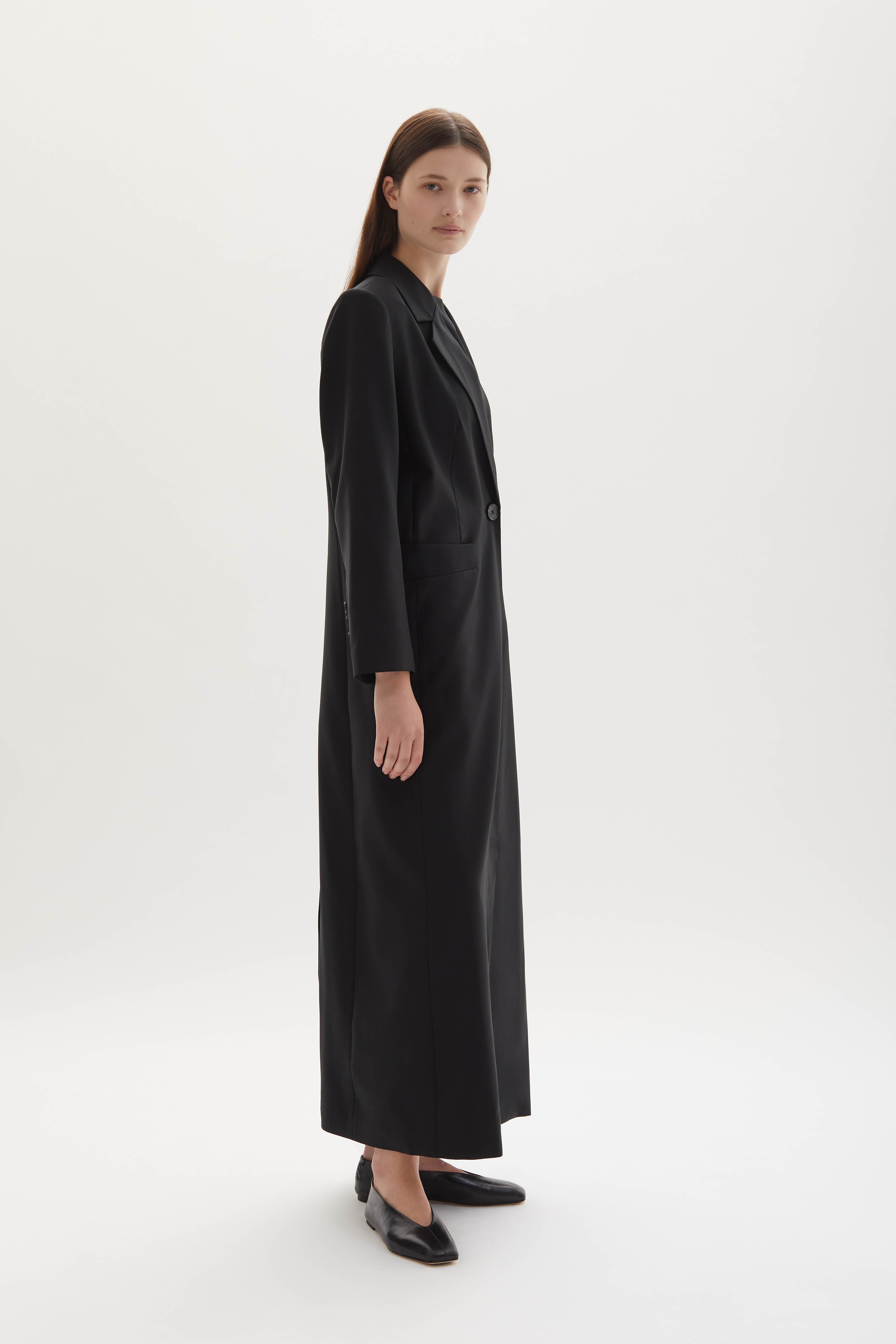Allora merino wool double-breasted coat