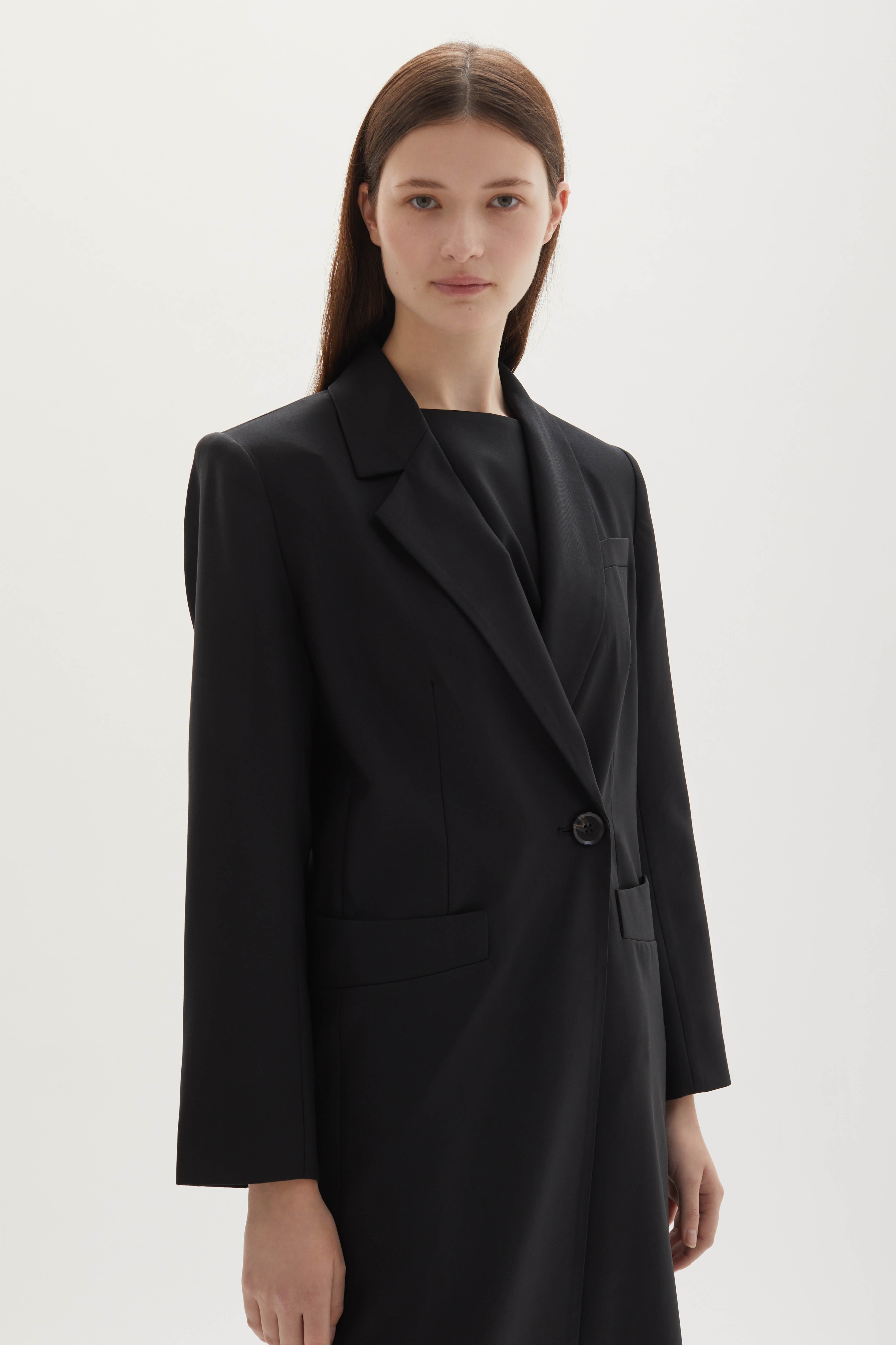 Allora merino wool double-breasted coat