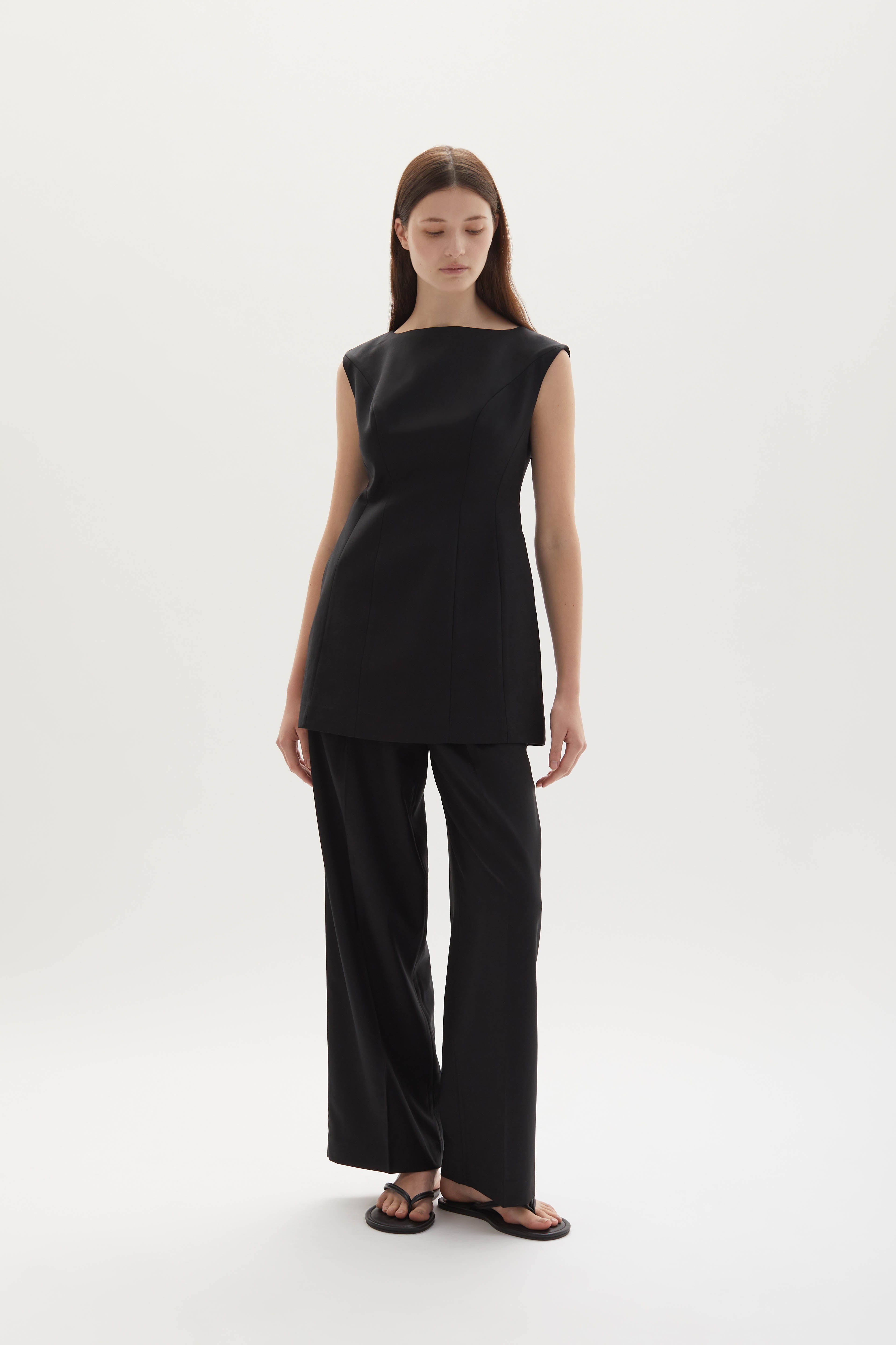 Ila merino wool straight-leg trousers