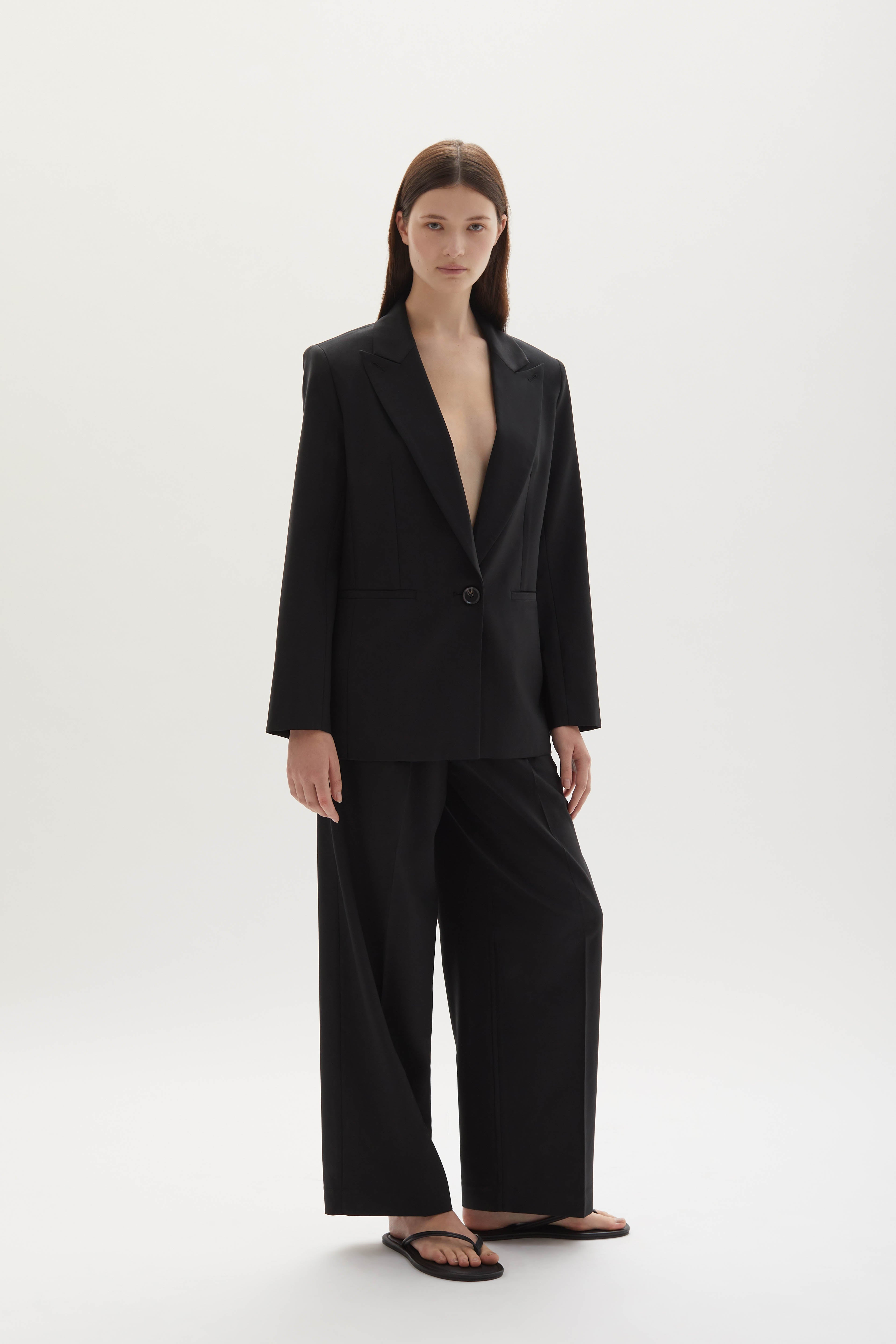 Ila merino wool straight-leg trousers