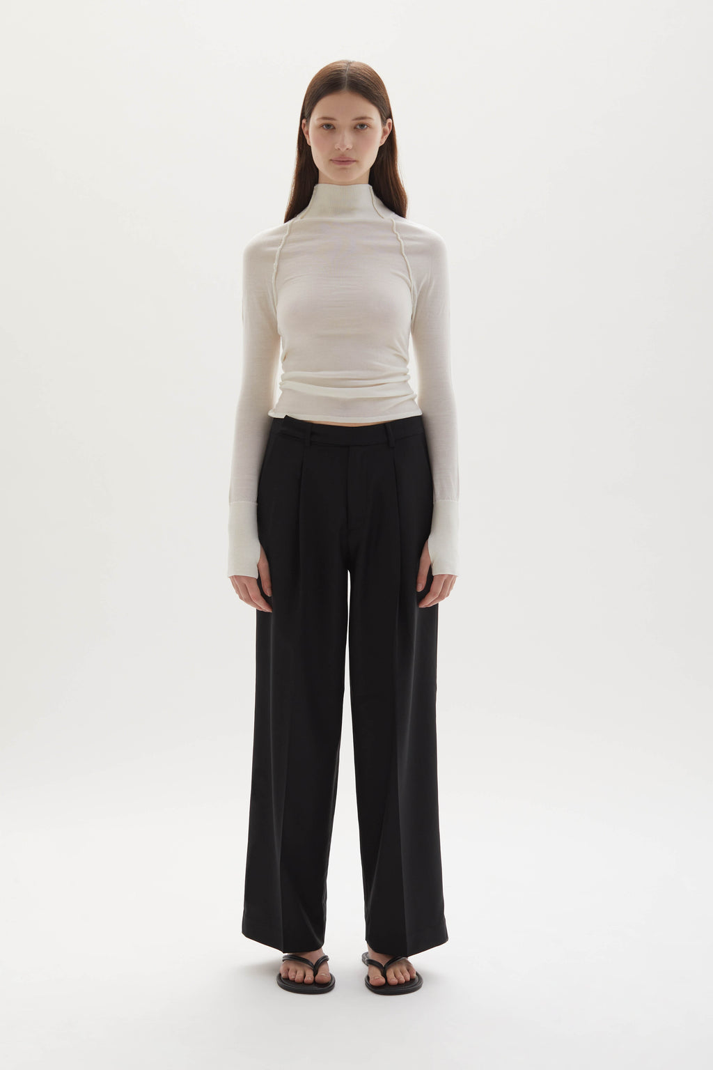 Ila merino wool straight-leg trousers