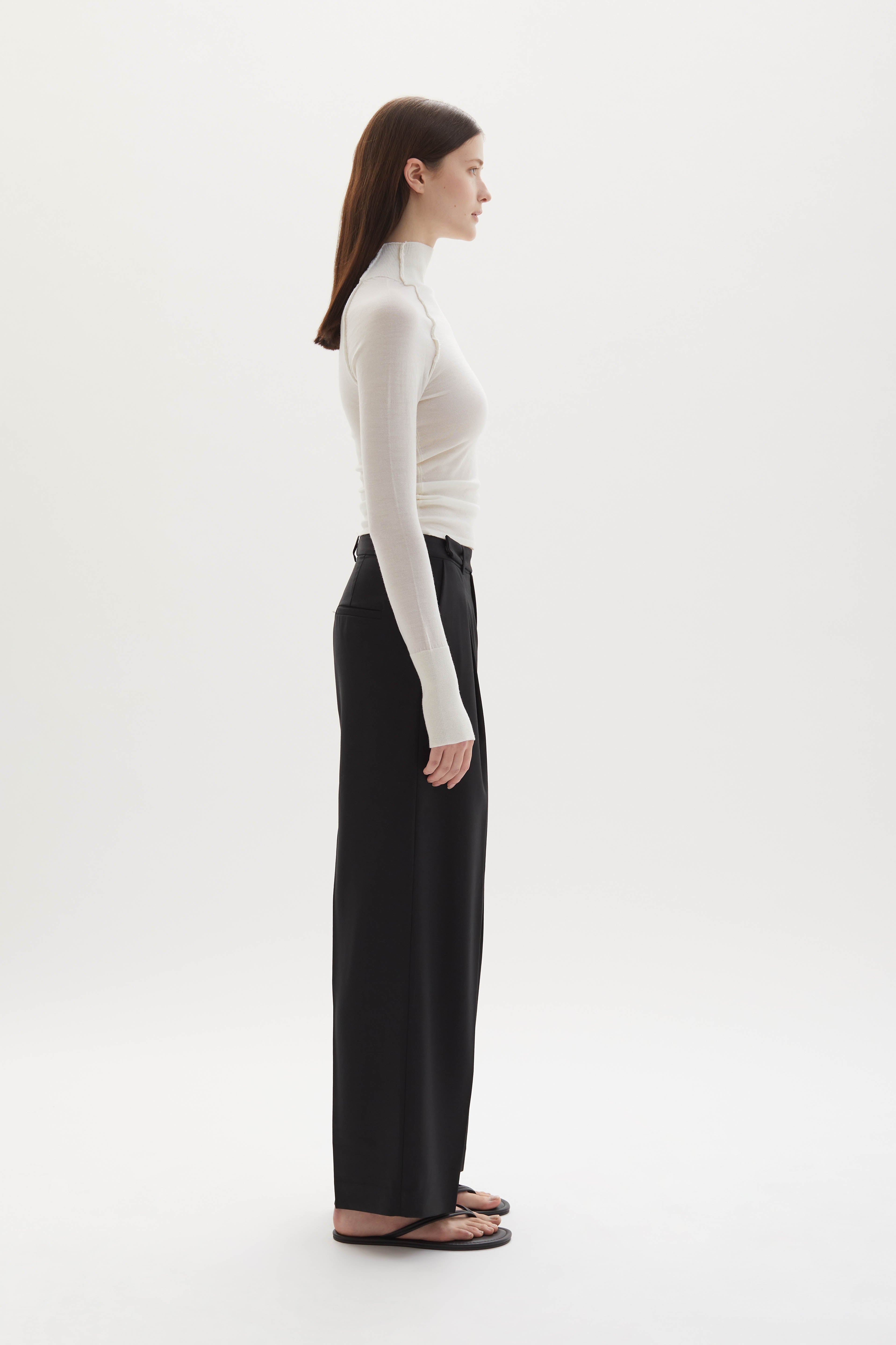 Ila merino wool straight-leg trousers