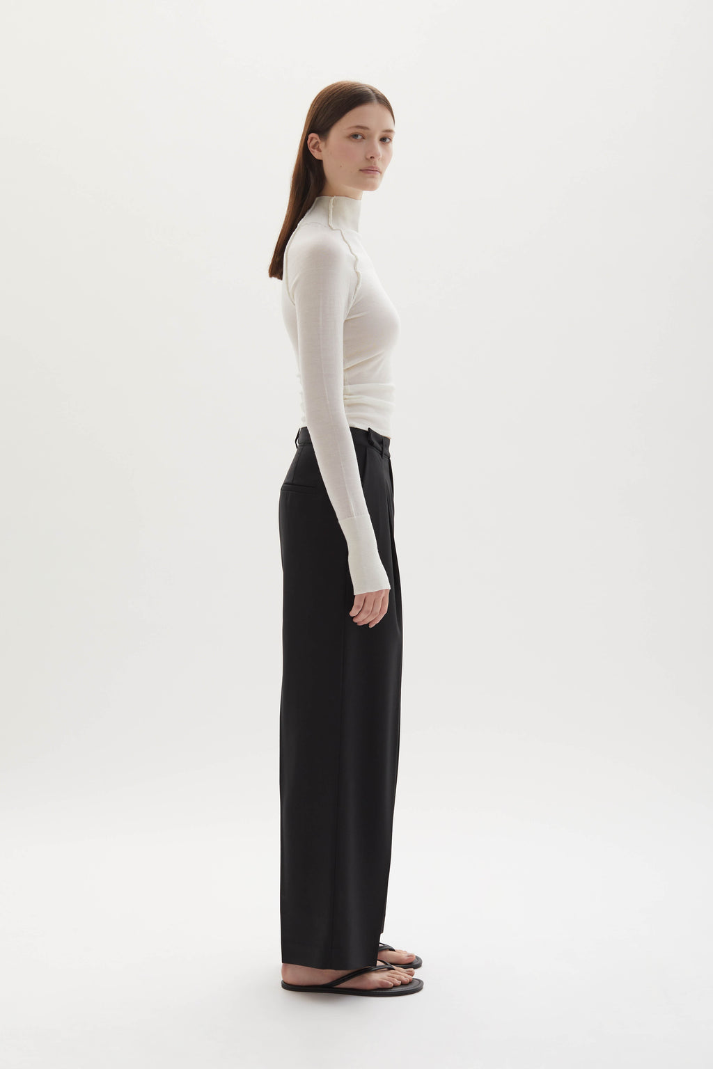 Ila merino wool straight-leg trousers