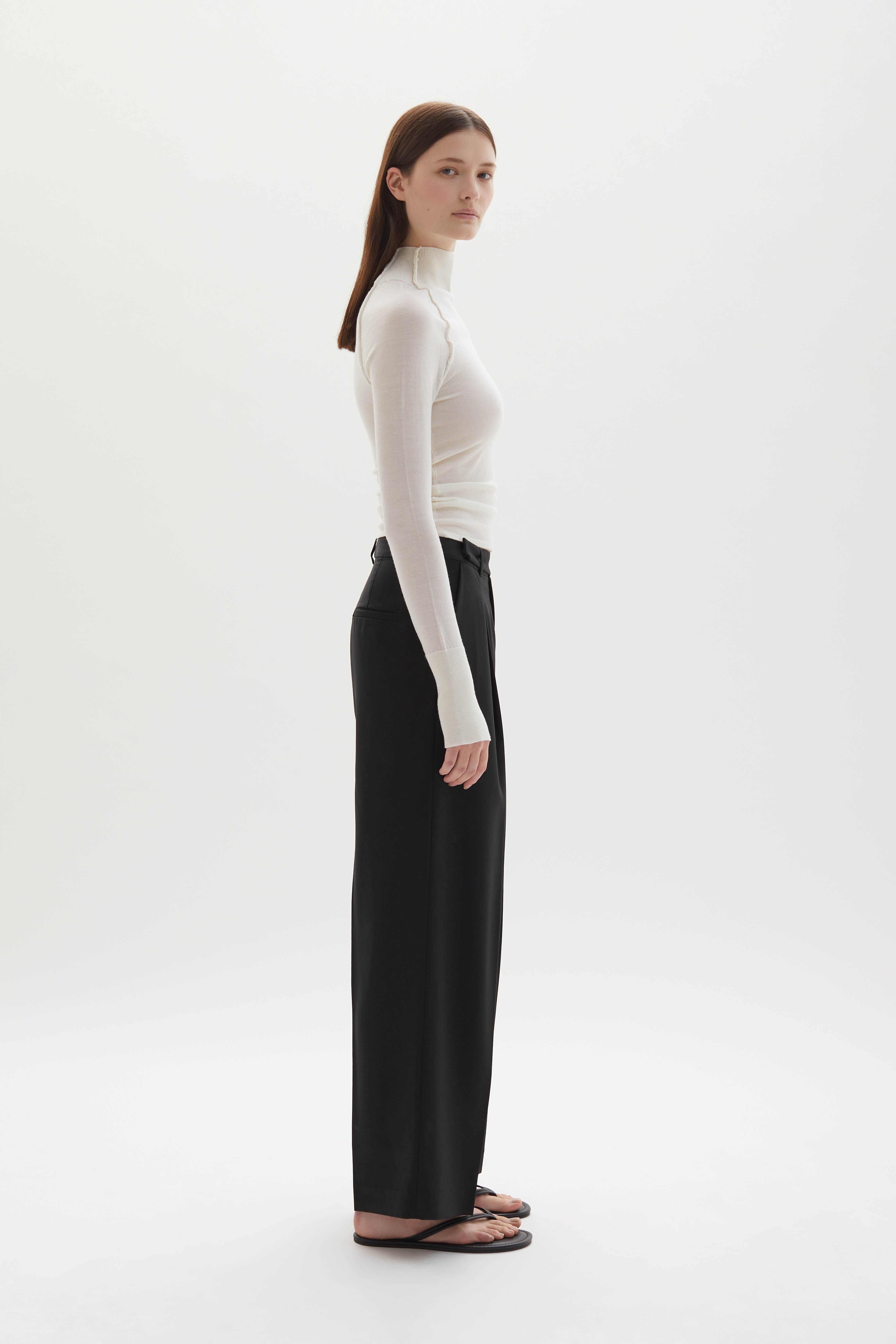 Ila merino wool straight-leg trousers