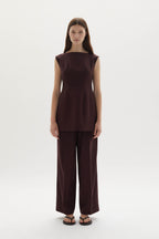 Ila merino wool straight-leg trousers