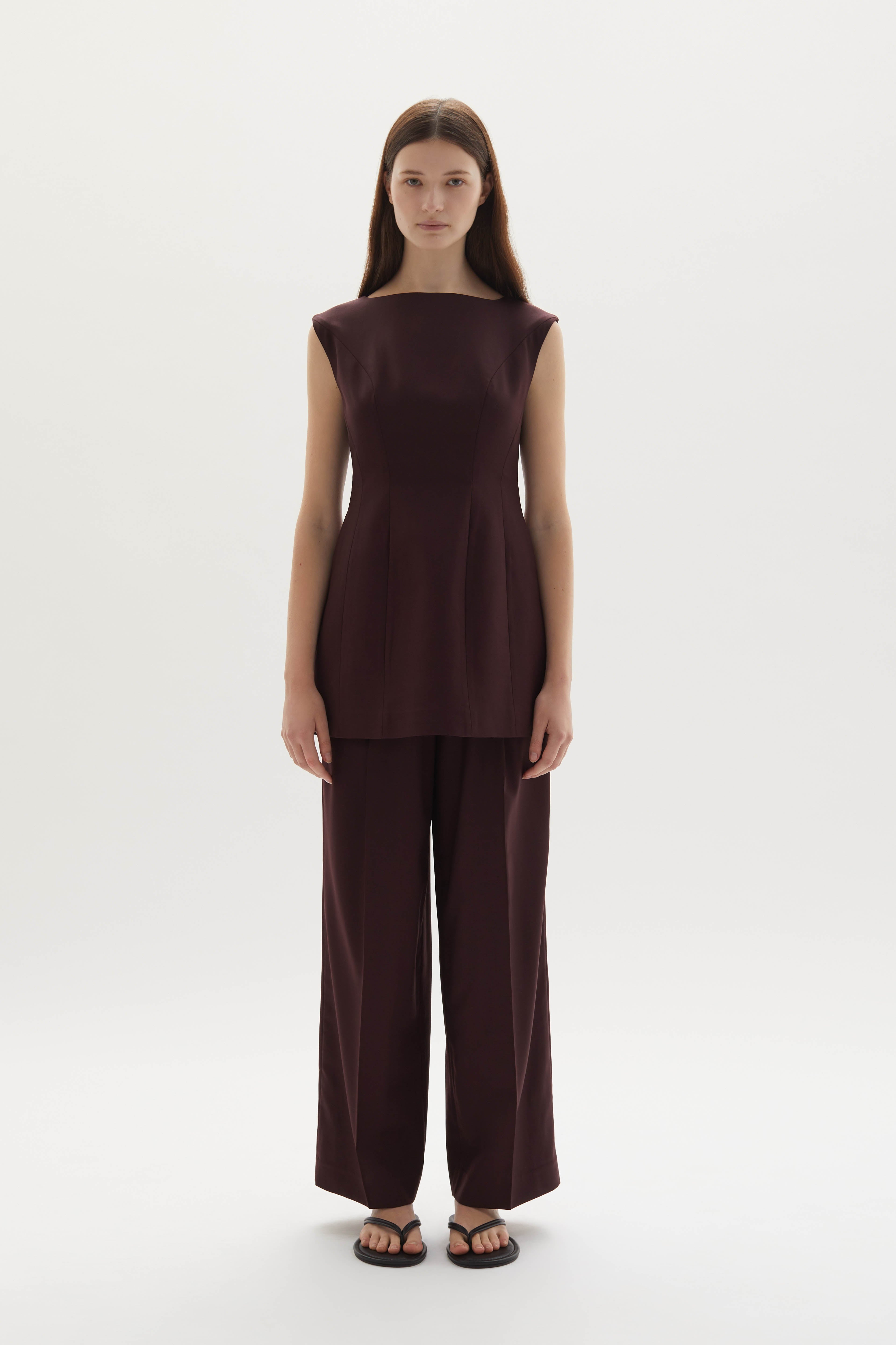 Ila merino wool straight-leg trousers