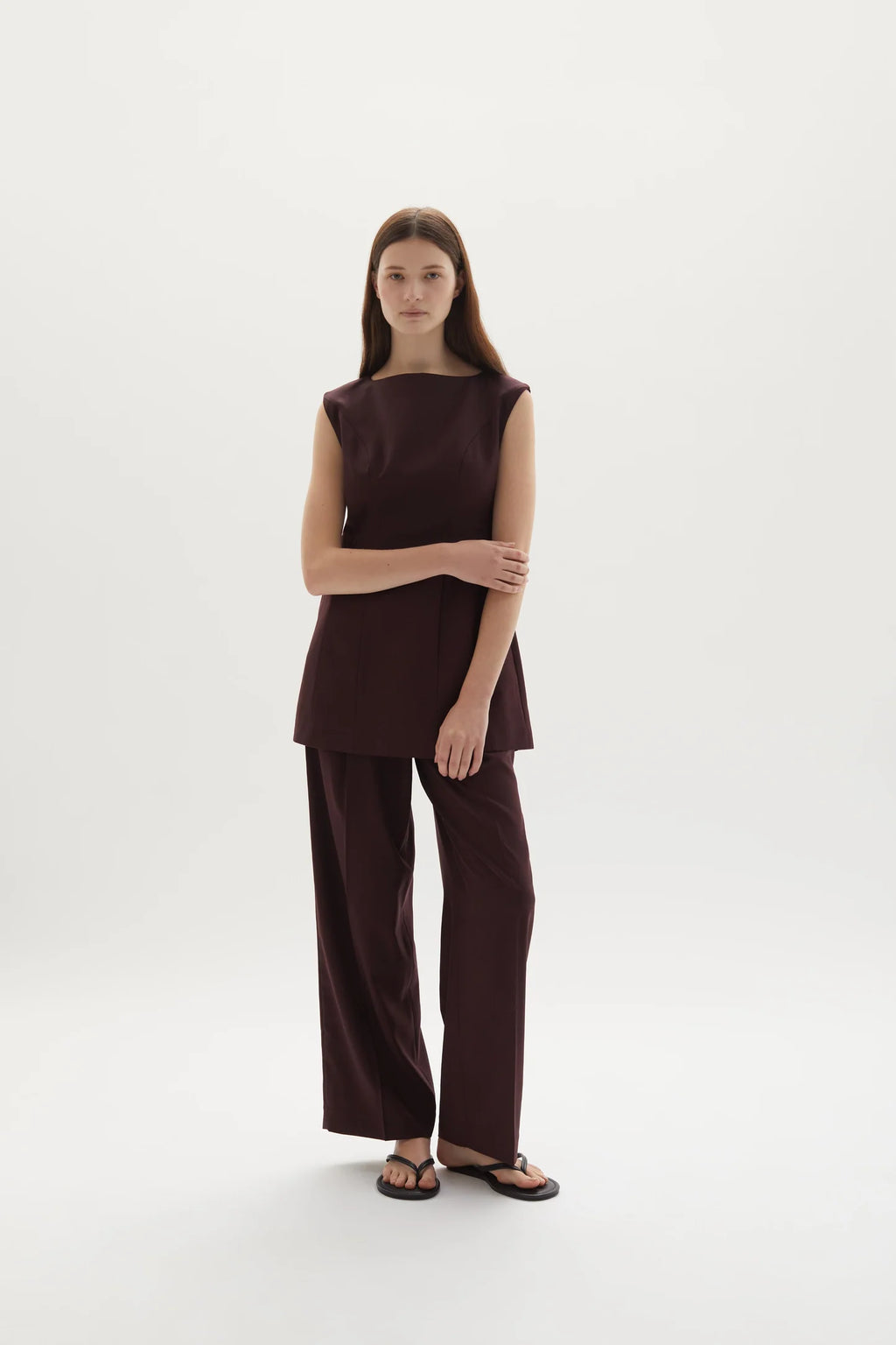 Ila merino wool straight-leg trousers