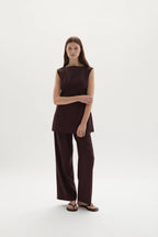 Ila merino wool straight-leg trousers