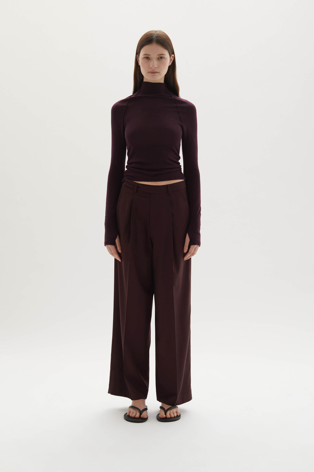 Ila merino wool straight-leg trousers