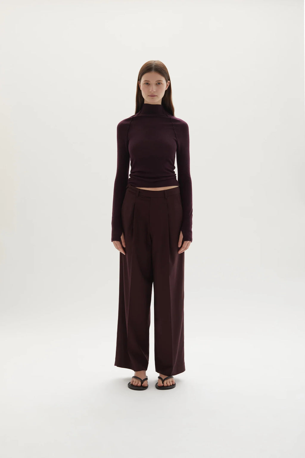 Ila merino wool straight-leg trousers