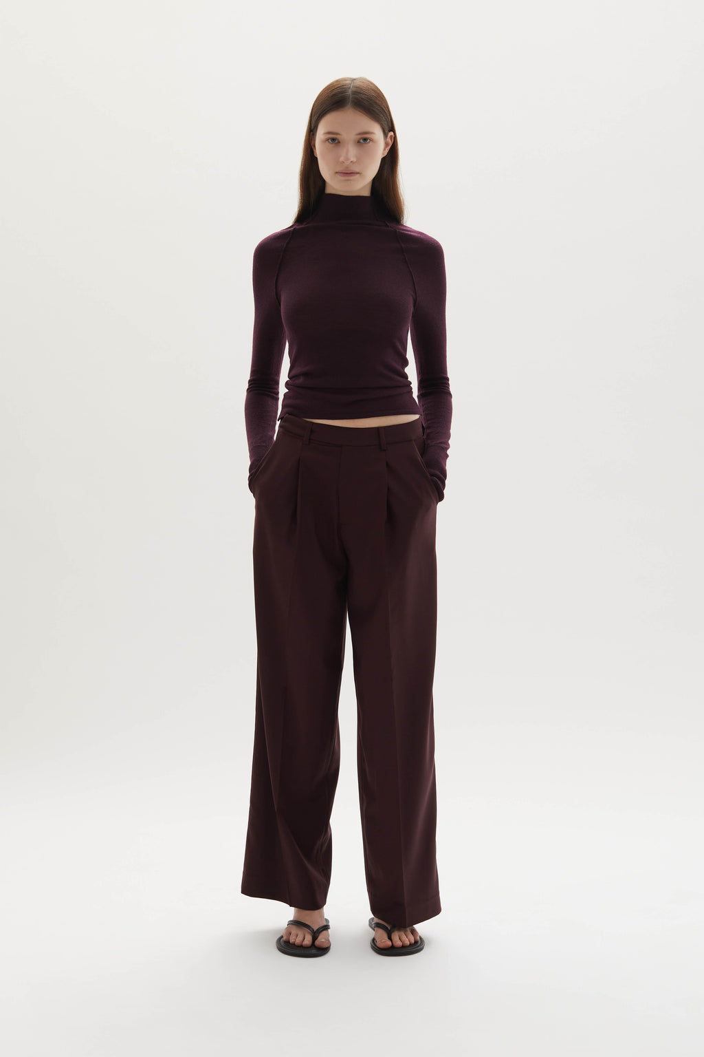 Ila merino wool straight-leg trousers