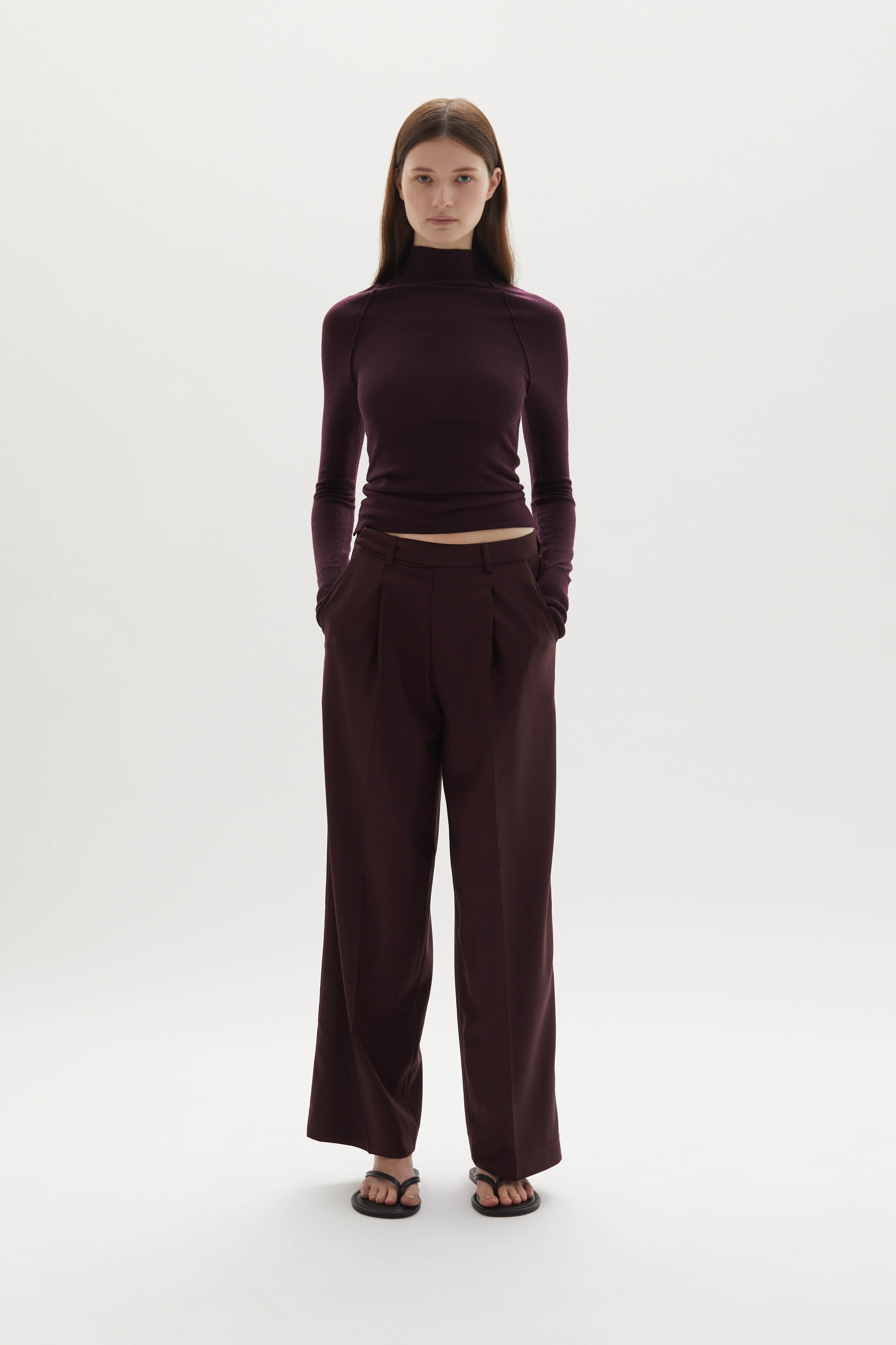 Ila merino wool straight-leg trousers
