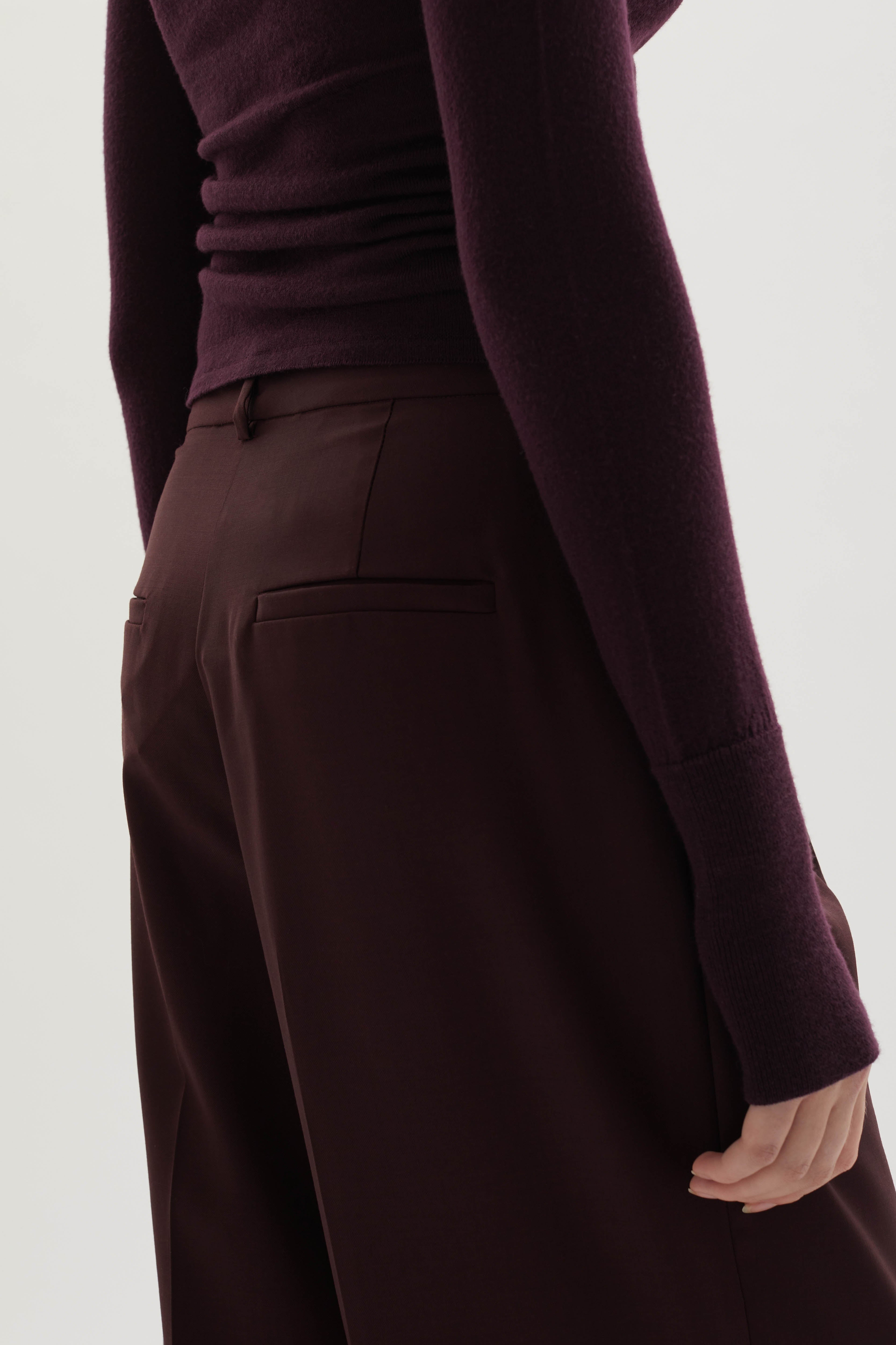 Ila merino wool straight-leg trousers