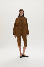 Sara cotton-gabardine trench jacket