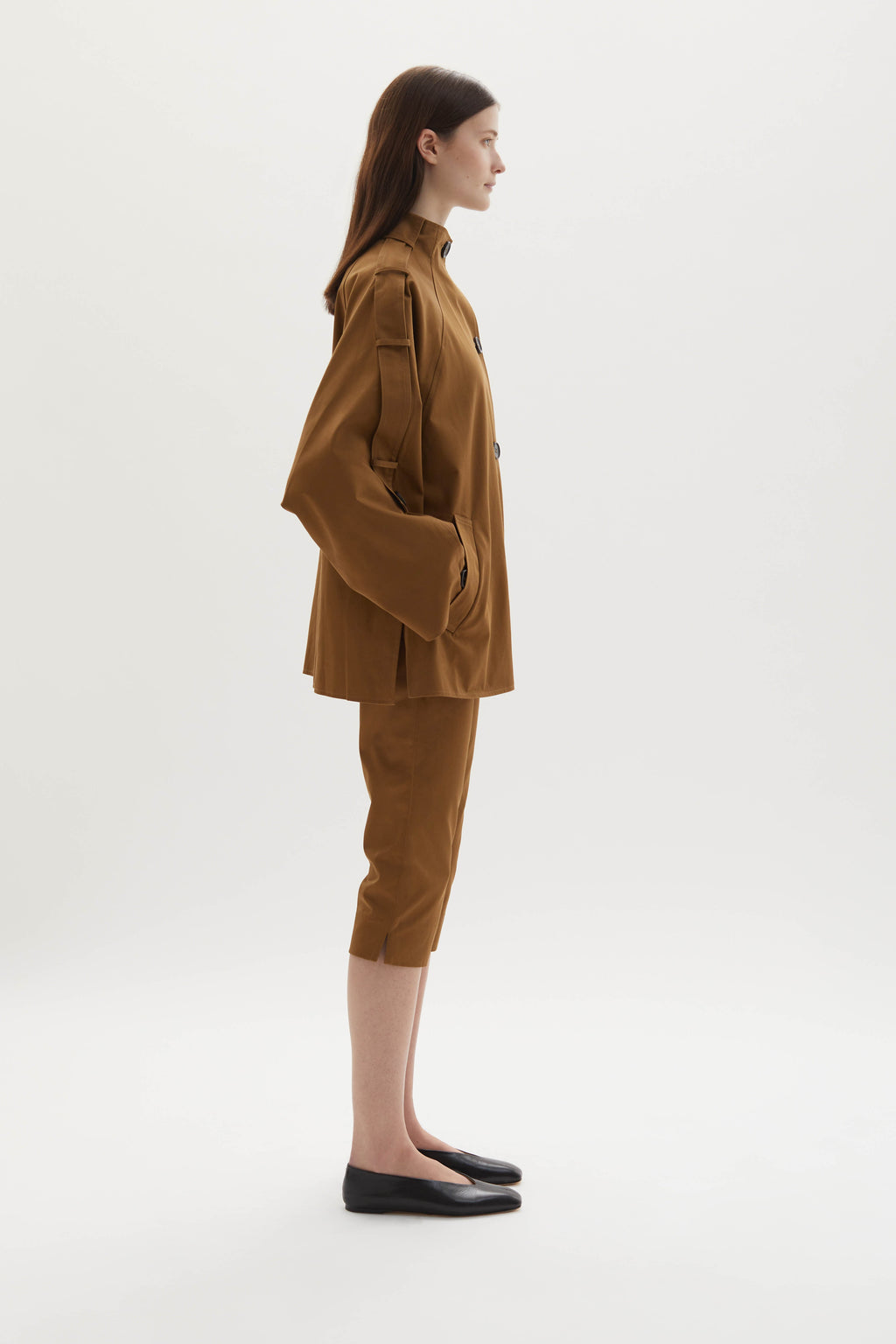 Sara cotton-gabardine trench jacket