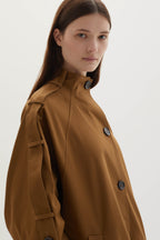 Sara cotton-gabardine trench jacket