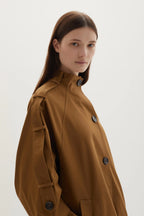 Sara cotton-gabardine trench jacket
