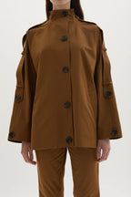 Sara cotton-gabardine trench jacket