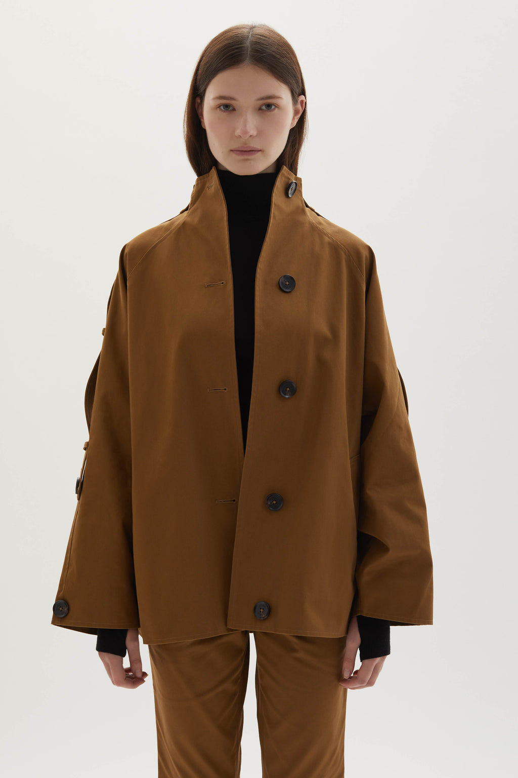 Sara cotton-gabardine trench jacket