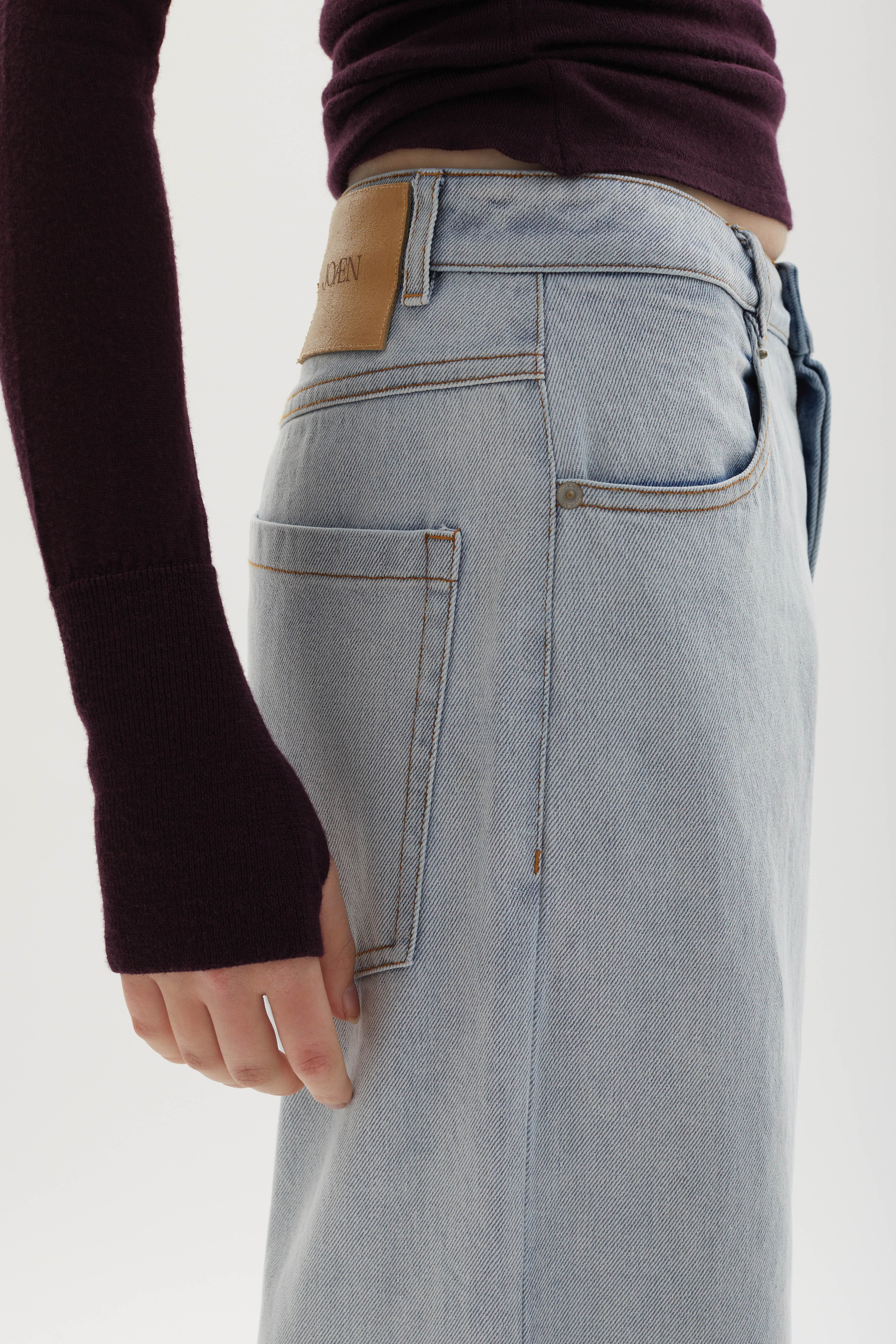 Adrianne distressed mid-rise wide-leg jeans